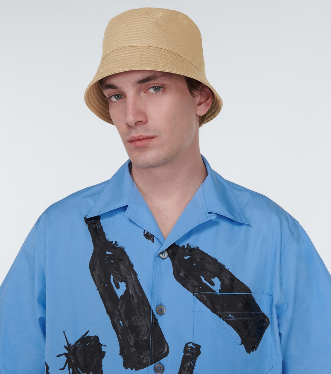 Logo cotton bucket hat | Prada