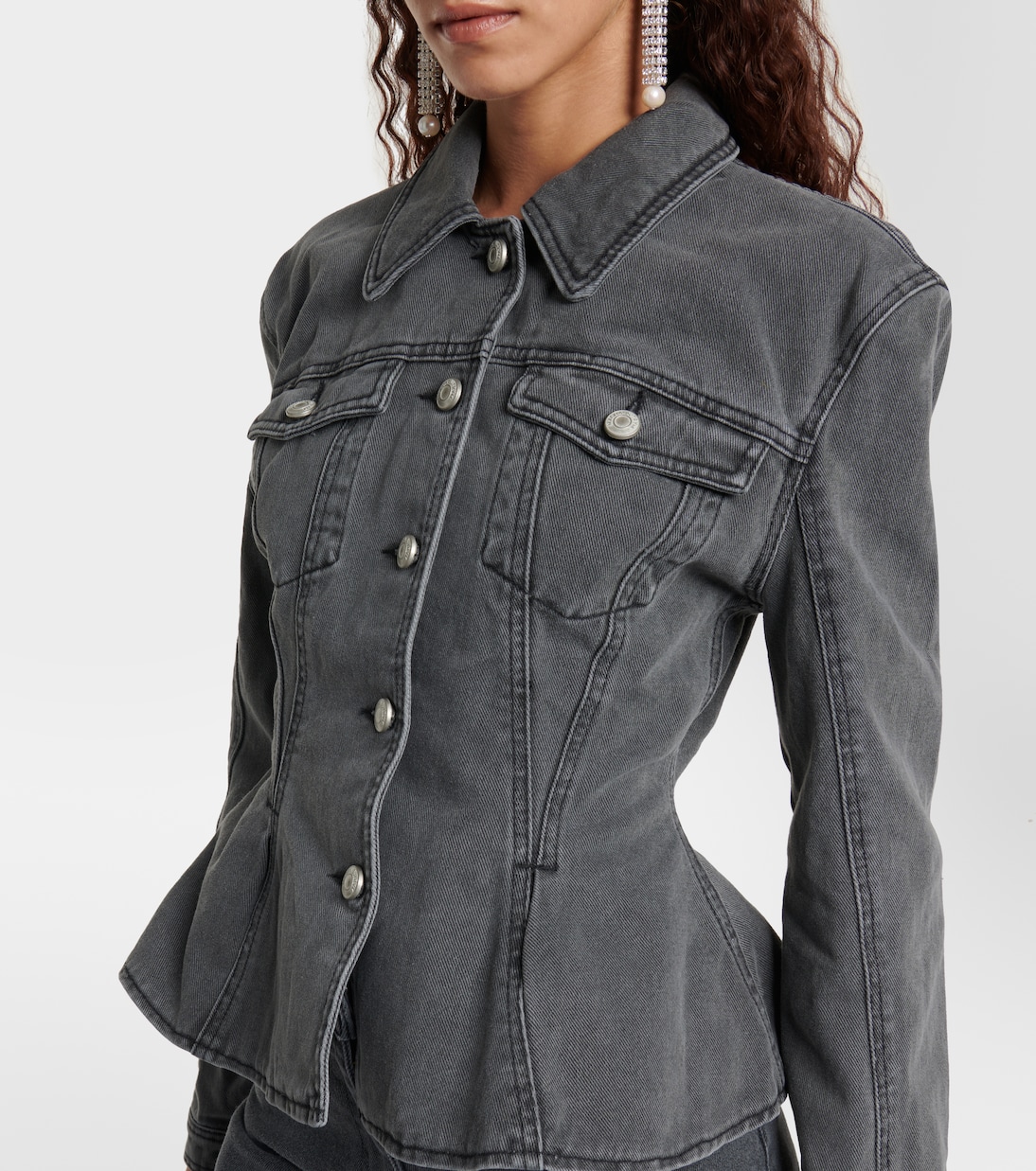 Peplum denim jacket | Magda Butrym