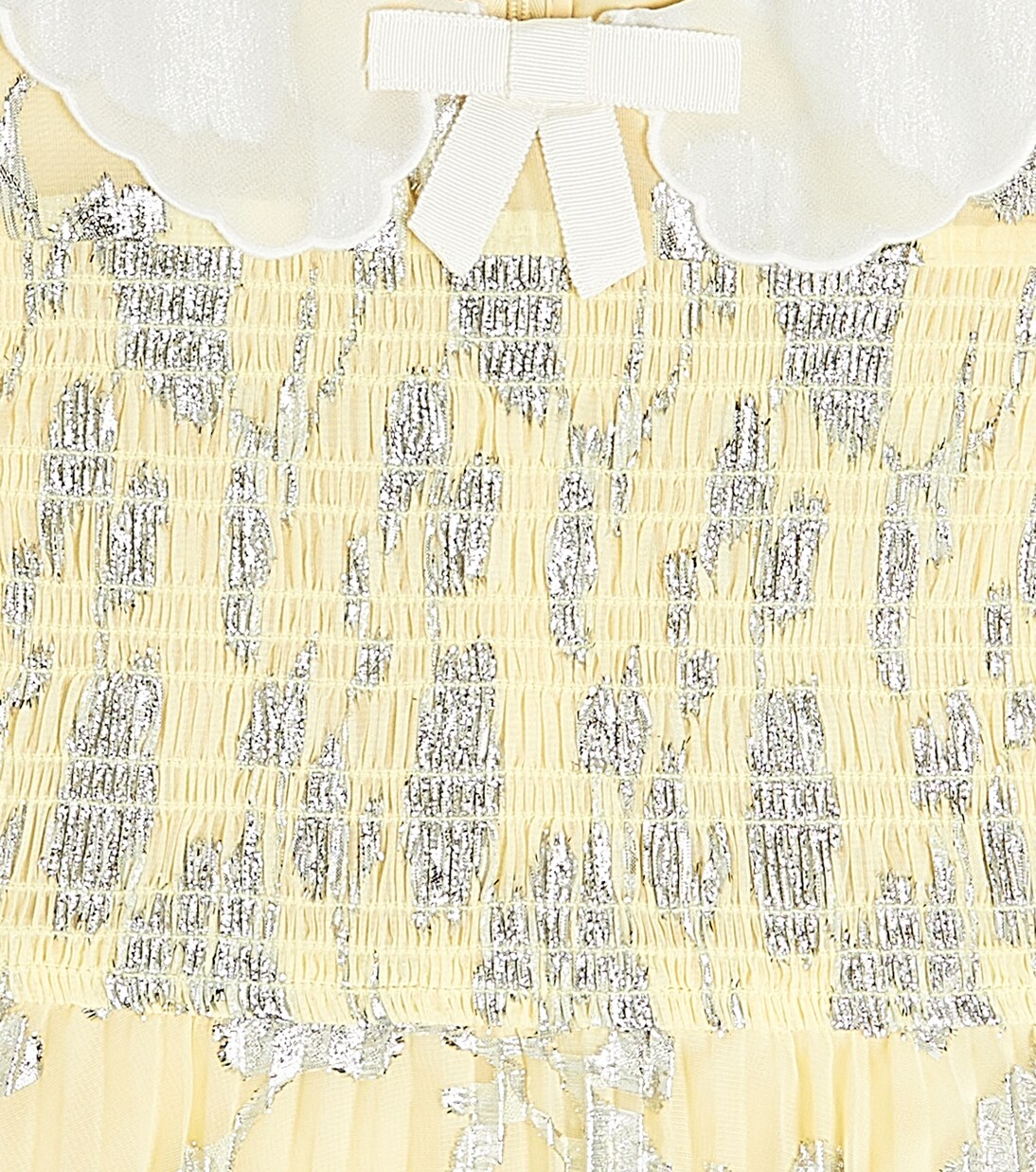 Metallic jaquard chiffon dress | Self-Portrait Kids