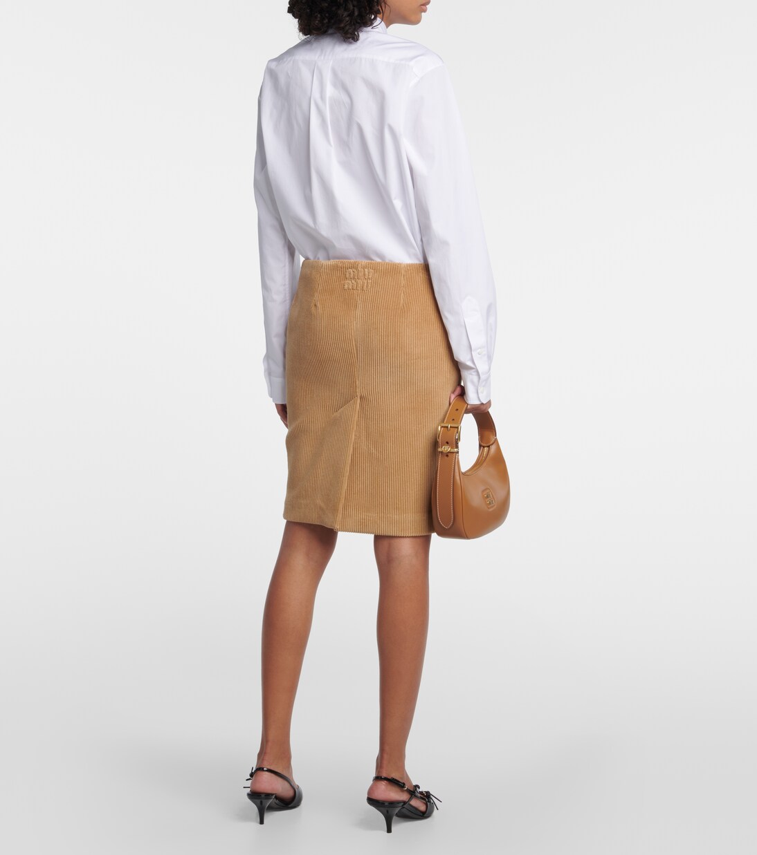 Bleistiftrock aus Baumwoll-Cord | Miu Miu