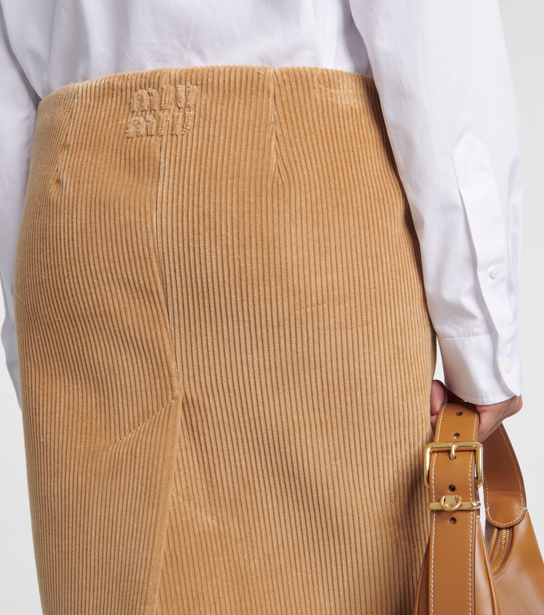 Bleistiftrock aus Baumwoll-Cord | Miu Miu