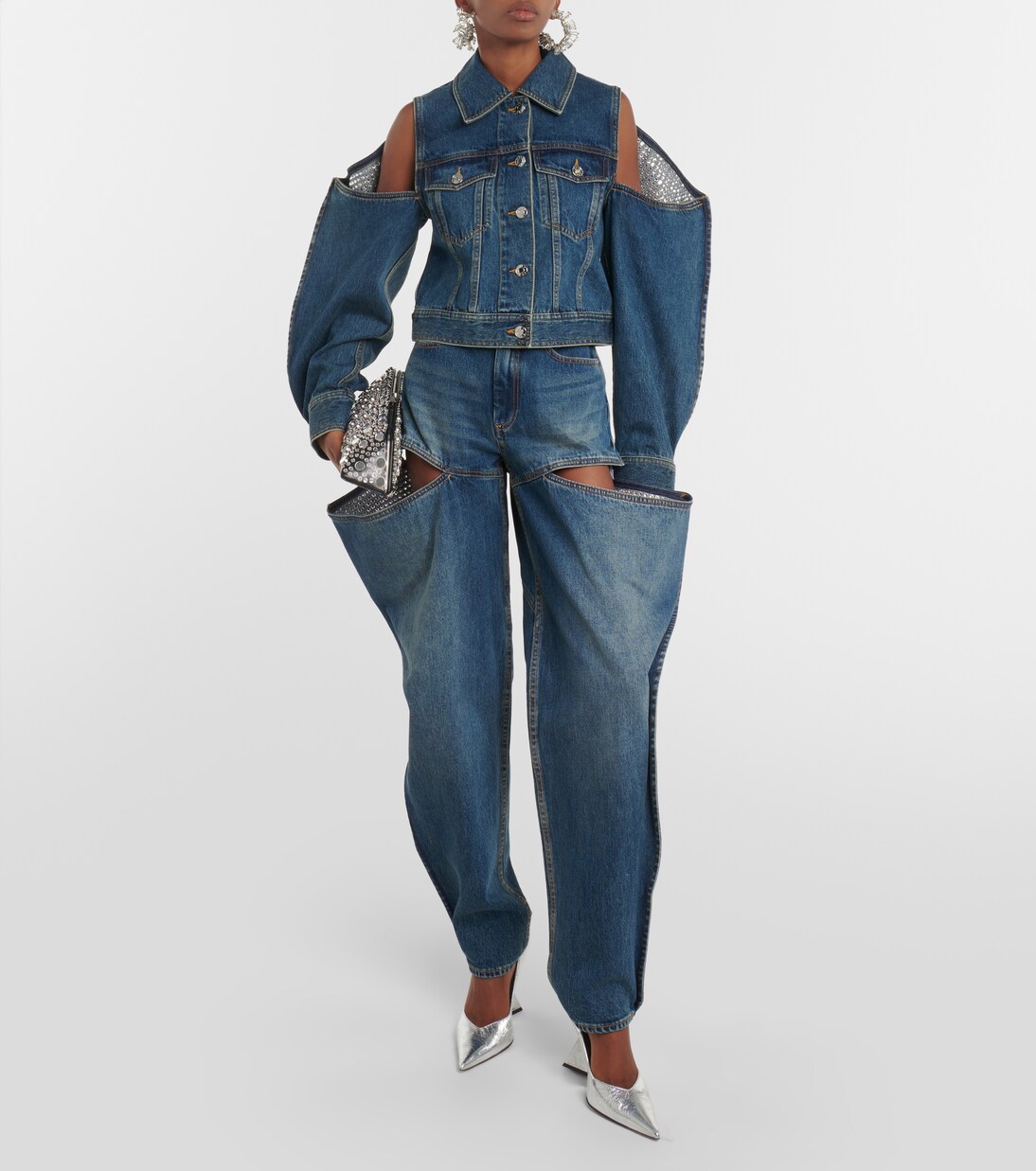 Verzierte Jeansjacke | Area