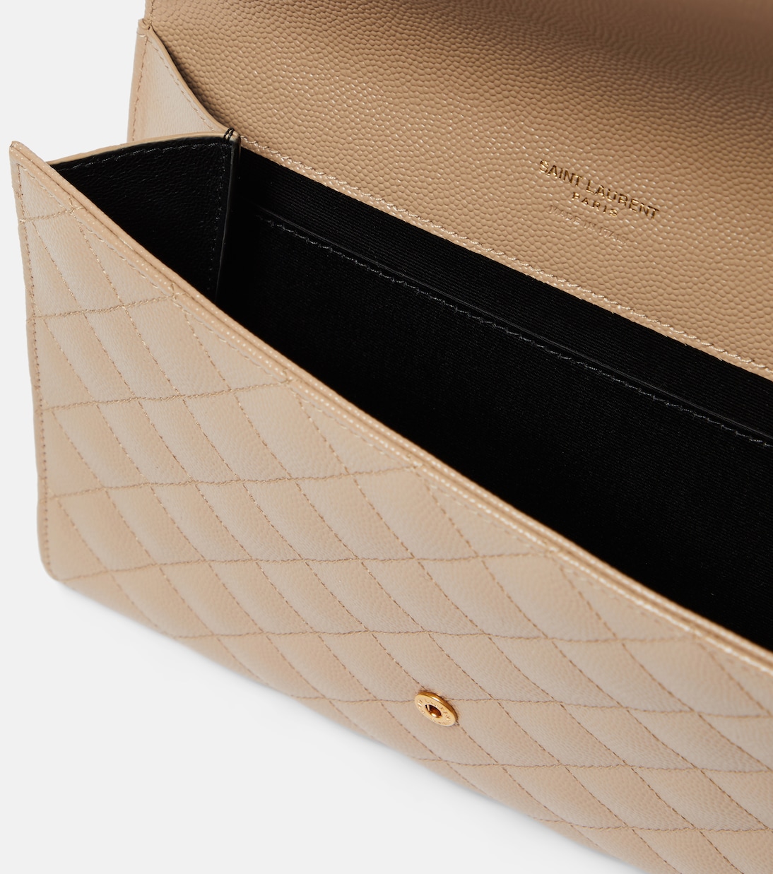 Envelope matelassé leather clutch | Saint Laurent