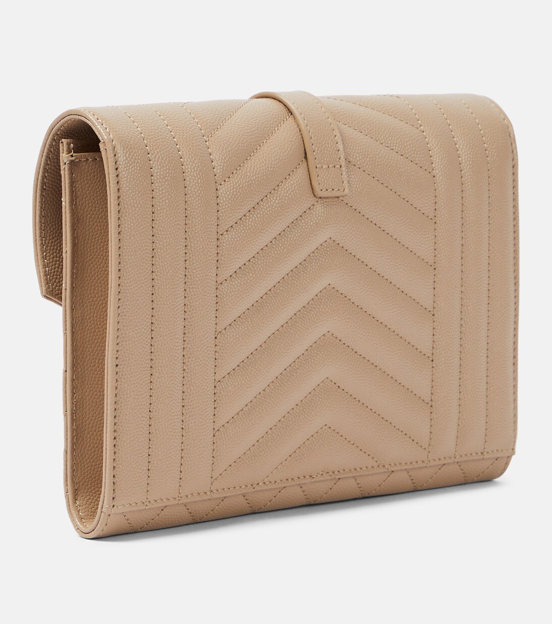 Envelope matelassé leather clutch | Saint Laurent