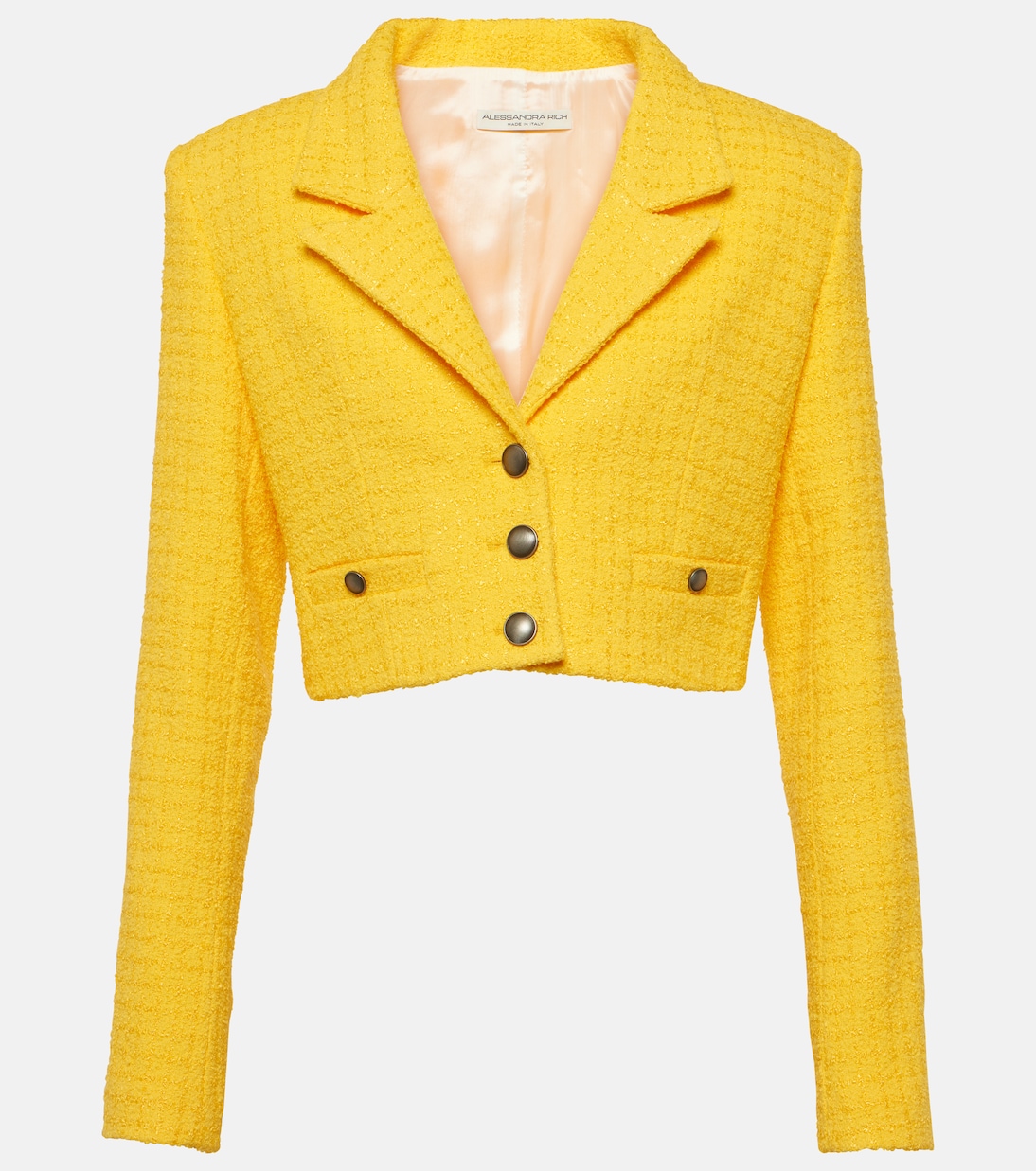 Cropped bouclé tweed blazer | Alessandra Rich