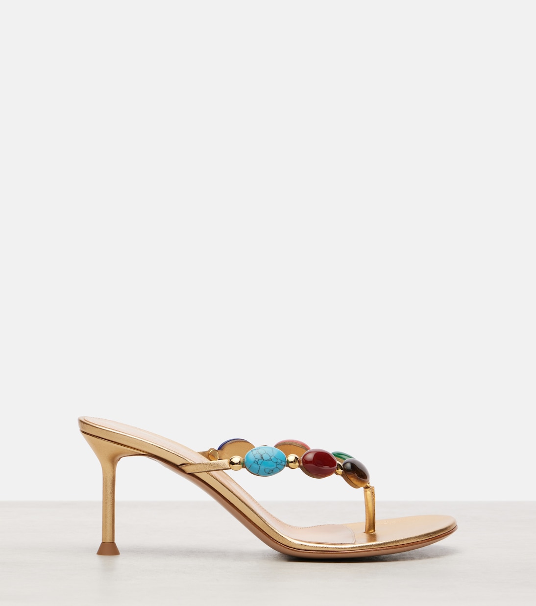 Sandales Shanti en cuir à ornements | Gianvito Rossi