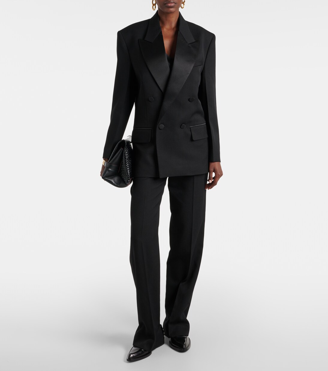 Pantaloni regular in misto lana | Victoria Beckham