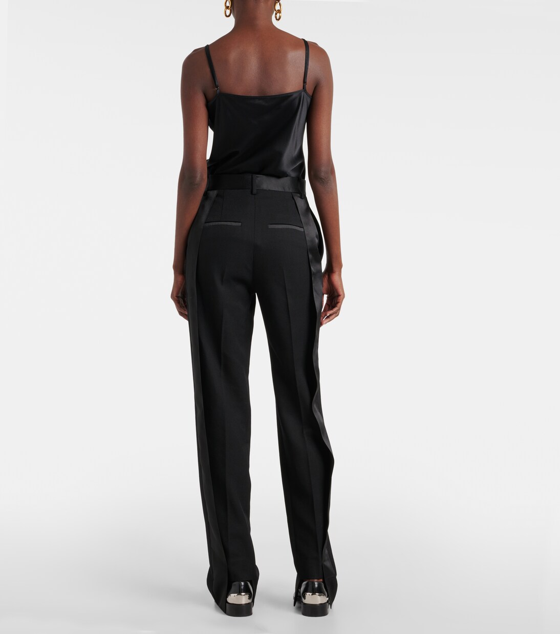 Pantaloni regular in misto lana | Victoria Beckham