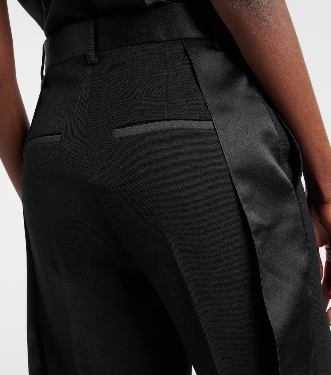 Pantaloni regular in misto lana | Victoria Beckham