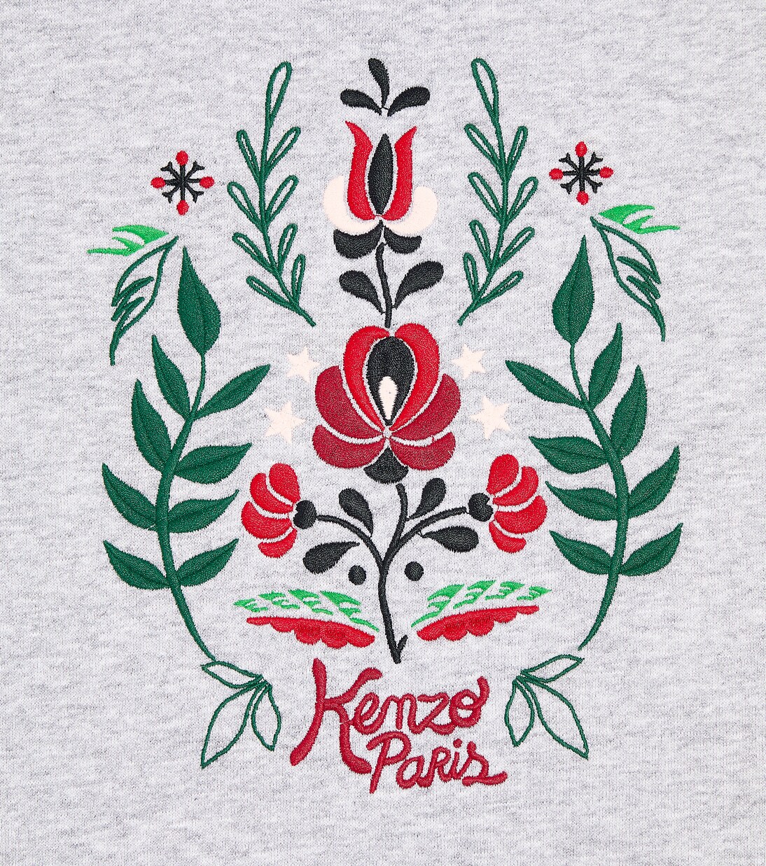 Embroidered cotton jersey sweatshirt dress | Kenzo Kids