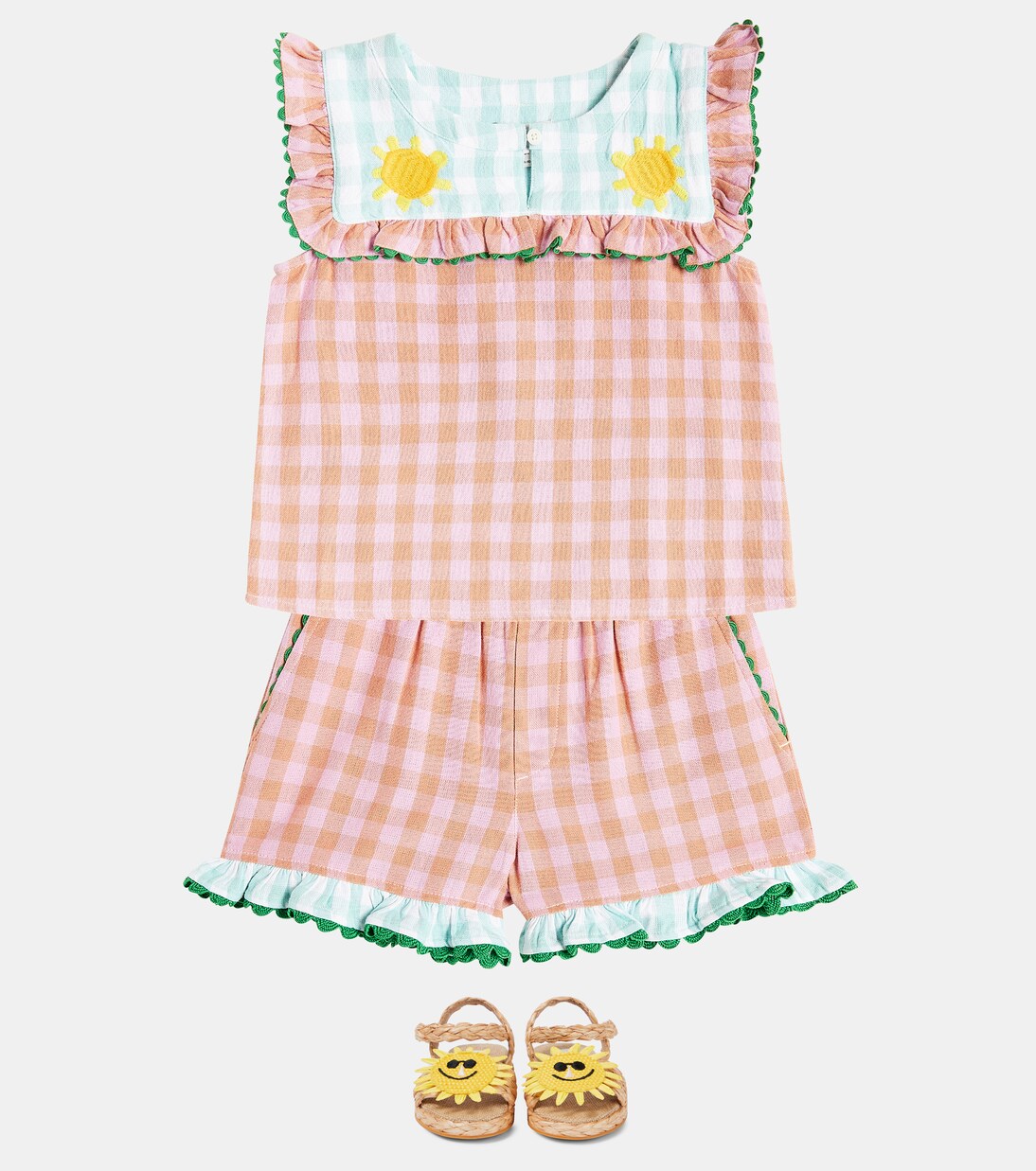 Checked cotton shorts | Stella McCartney Kids