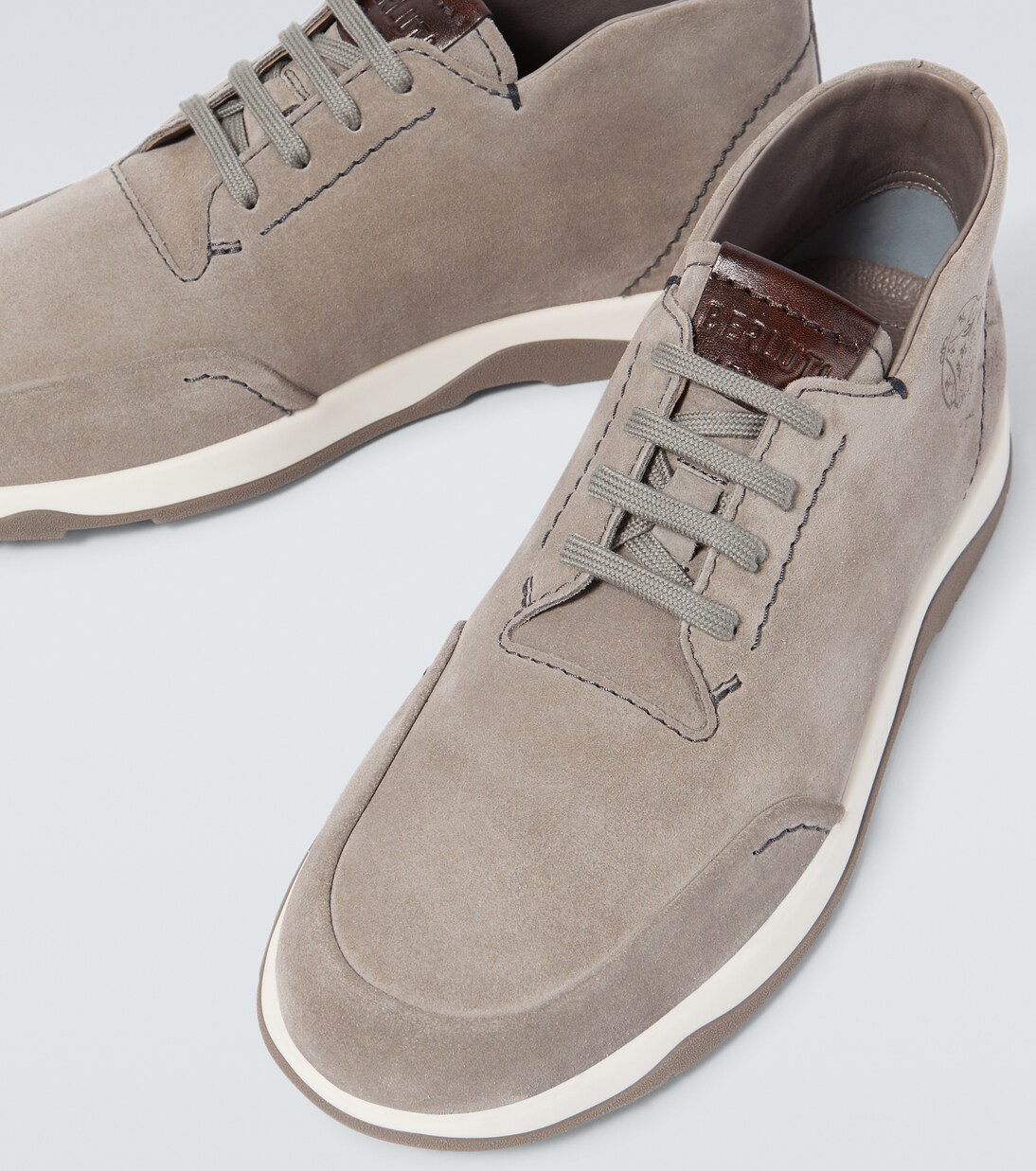 Echappée Scritto Mid Top suede Derby shoes | Berluti