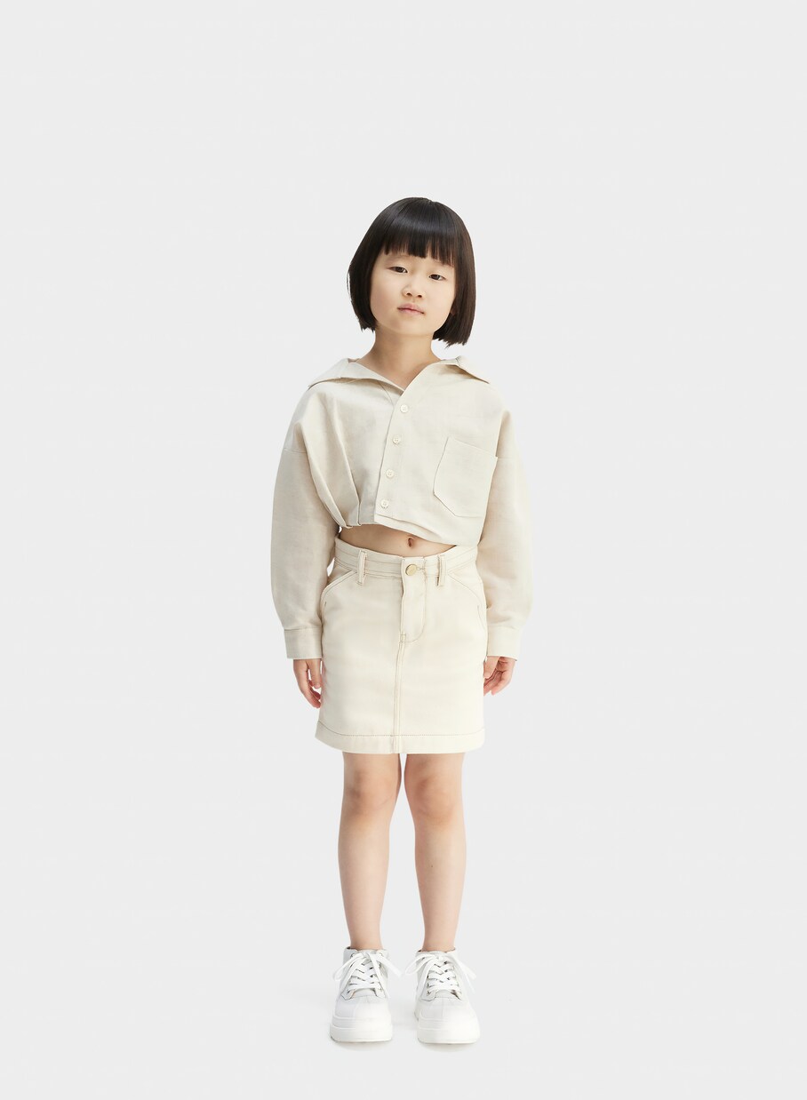 La Chemise Mejean linen and cotton top | Jacquemus Enfant