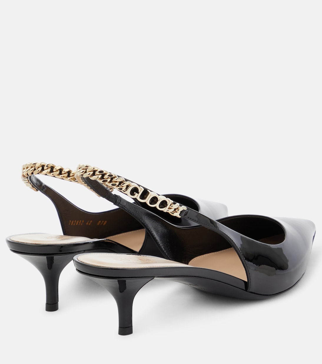Gucci Signoria patent leather slingback pumps | Gucci