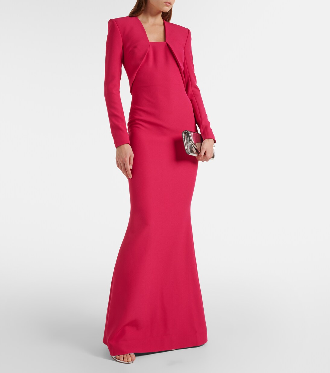 Robe longue Jana en crêpe | Safiyaa