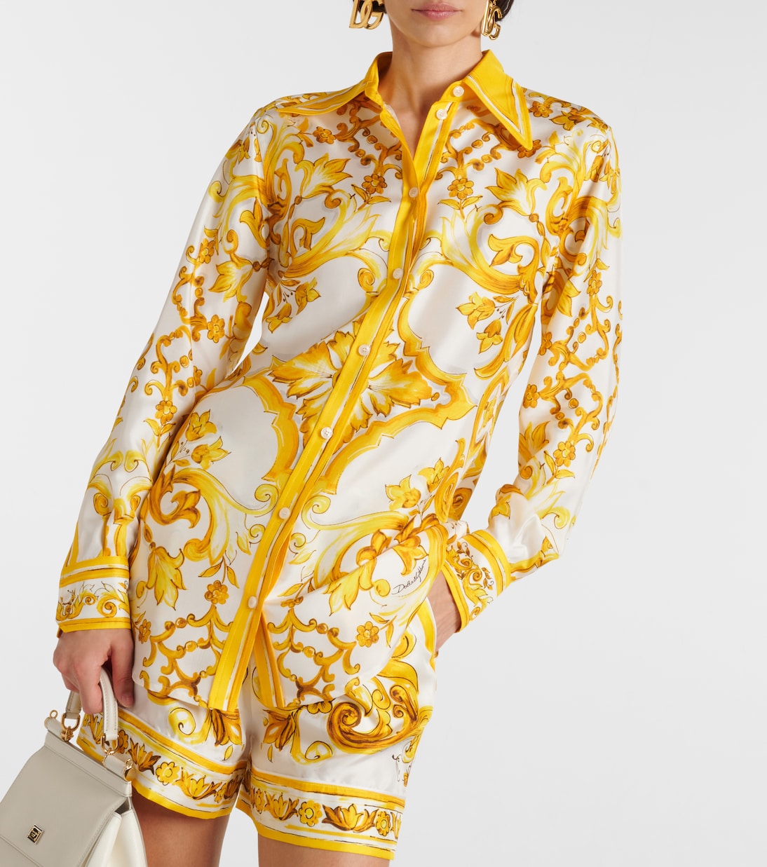 Hemd Majolica aus Seiden-Twill | Dolce&Gabbana