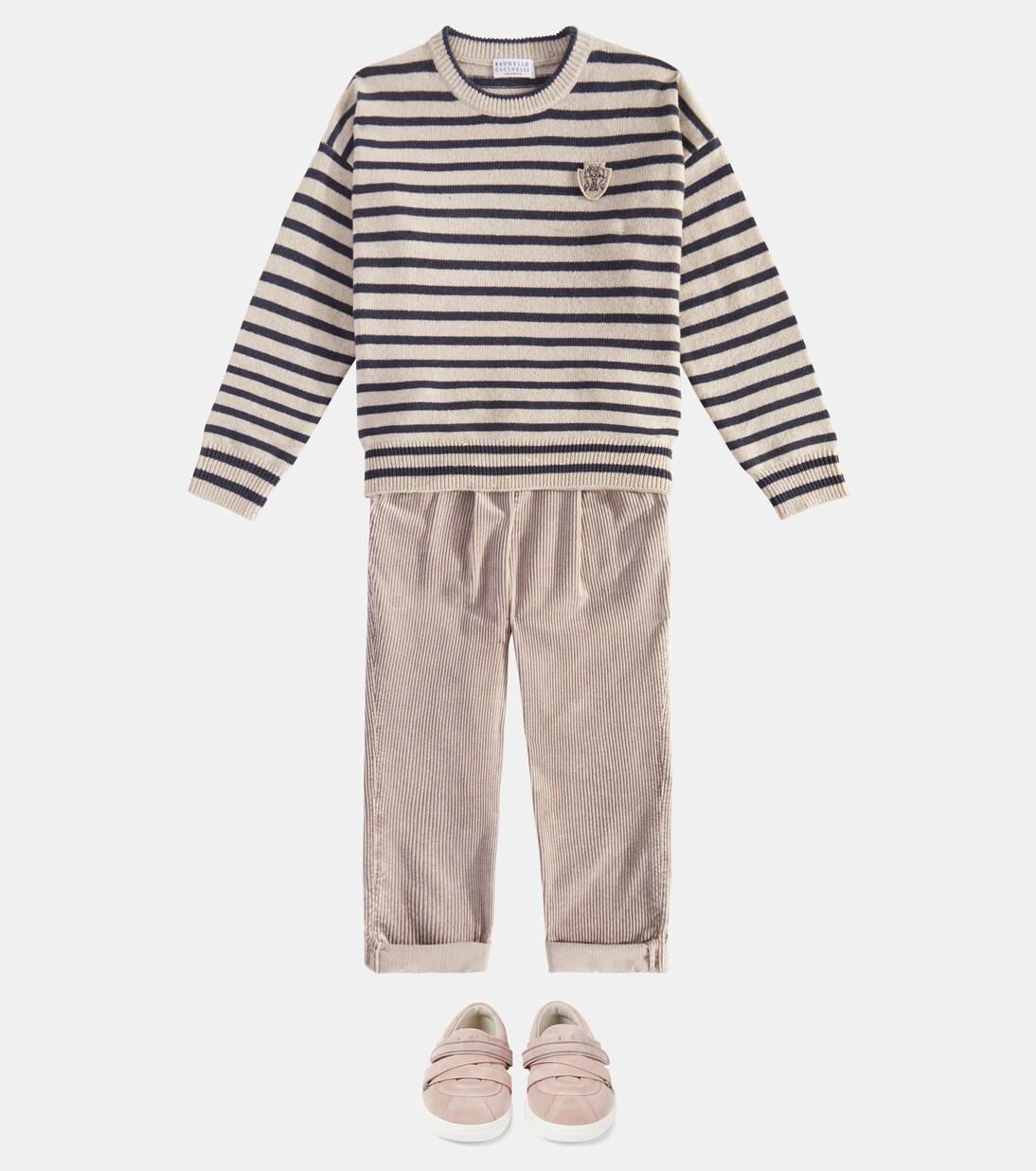 Striped cashmere and wool sweater | Brunello Cucinelli Kids