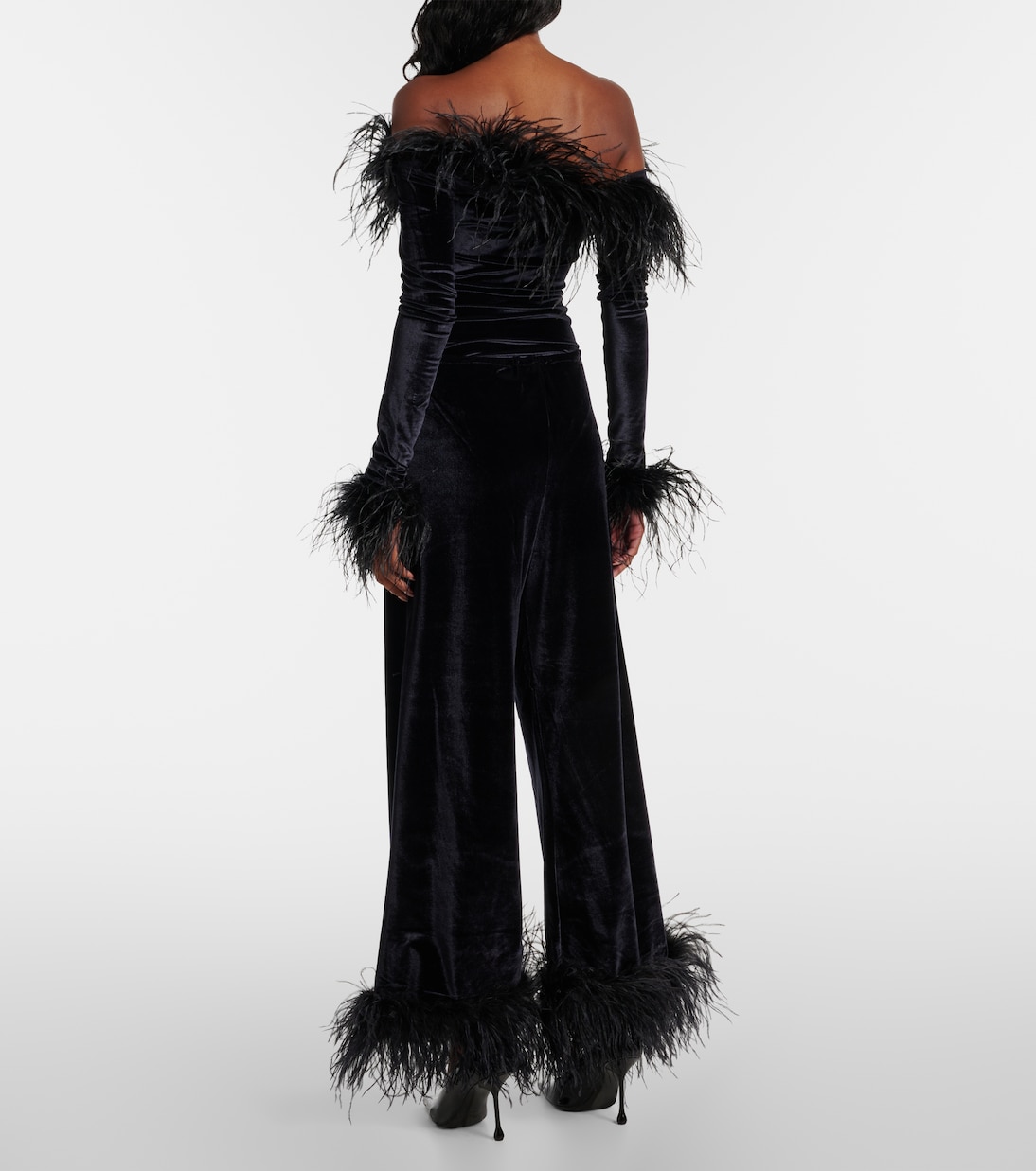 Pantalon ample en velours à plumes | Oséree