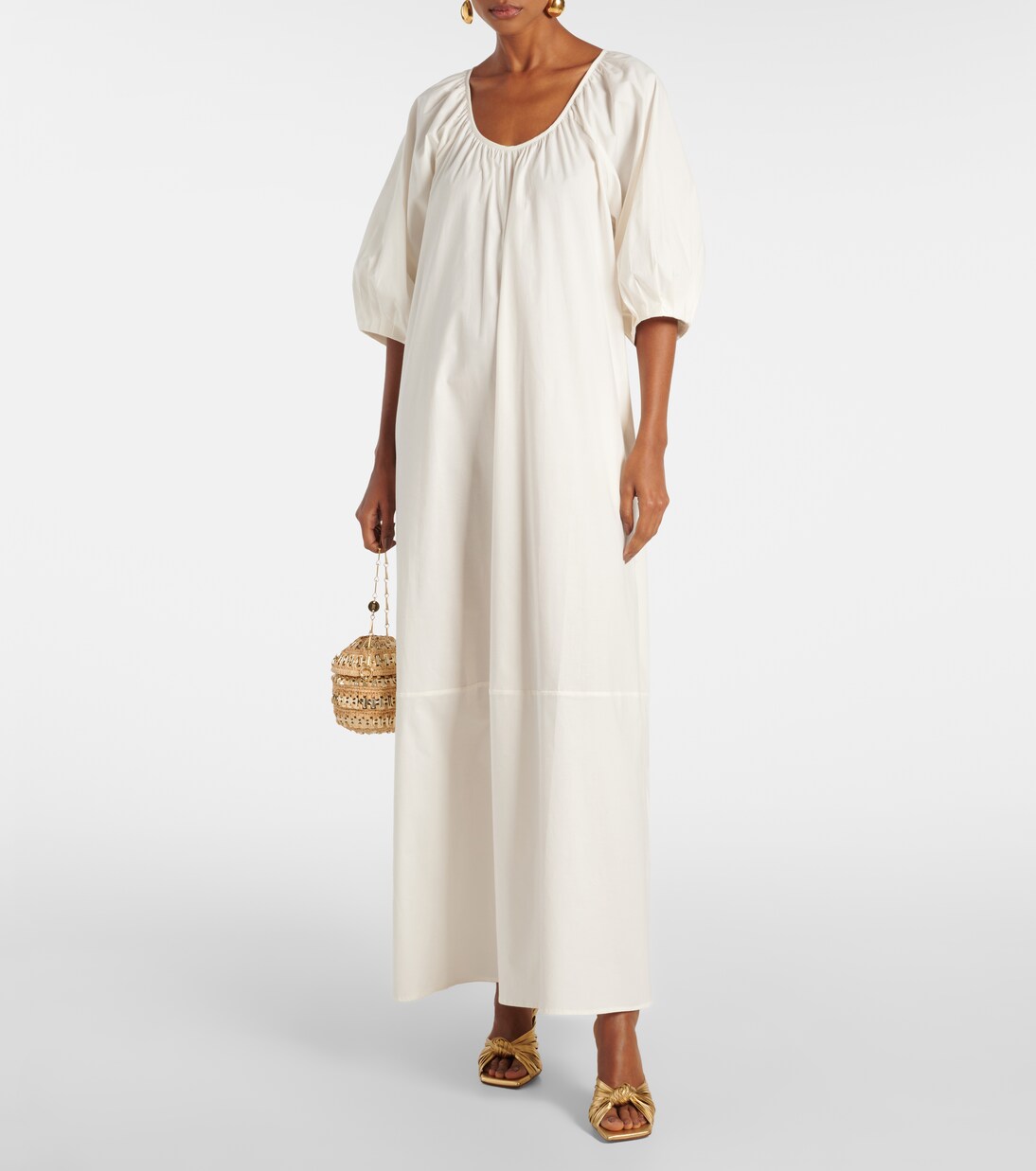 Robe longue Solid en coton | Adriana Degreas