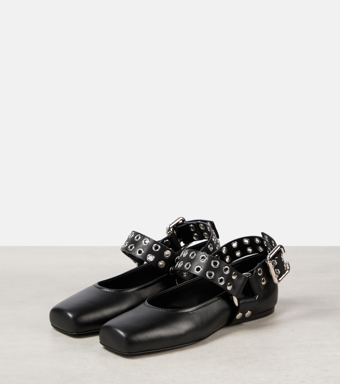 Studded leather Mary Jane flats | Alaïa