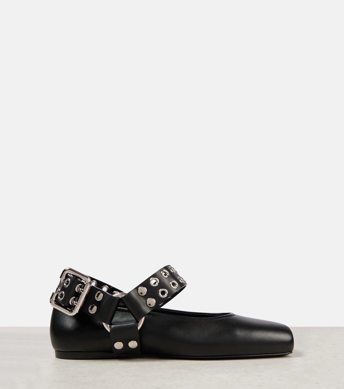 Studded leather Mary Jane flats | Alaïa