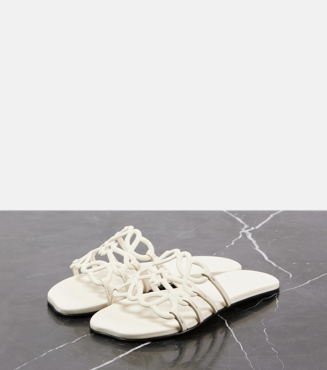 Petal Anagram leather slides | Loewe