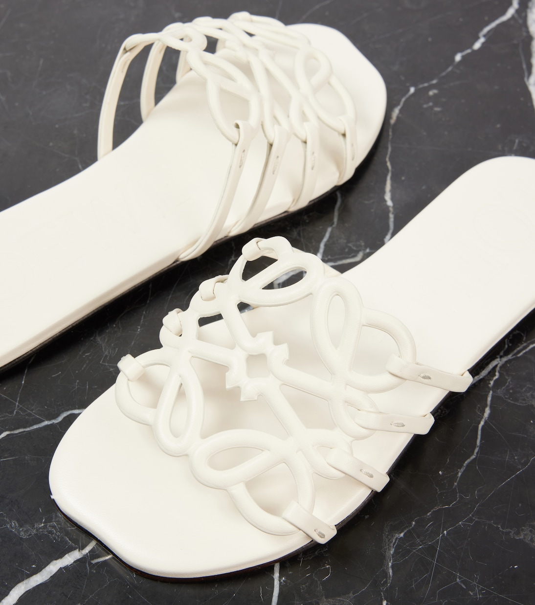 Petal Anagram leather slides | Loewe