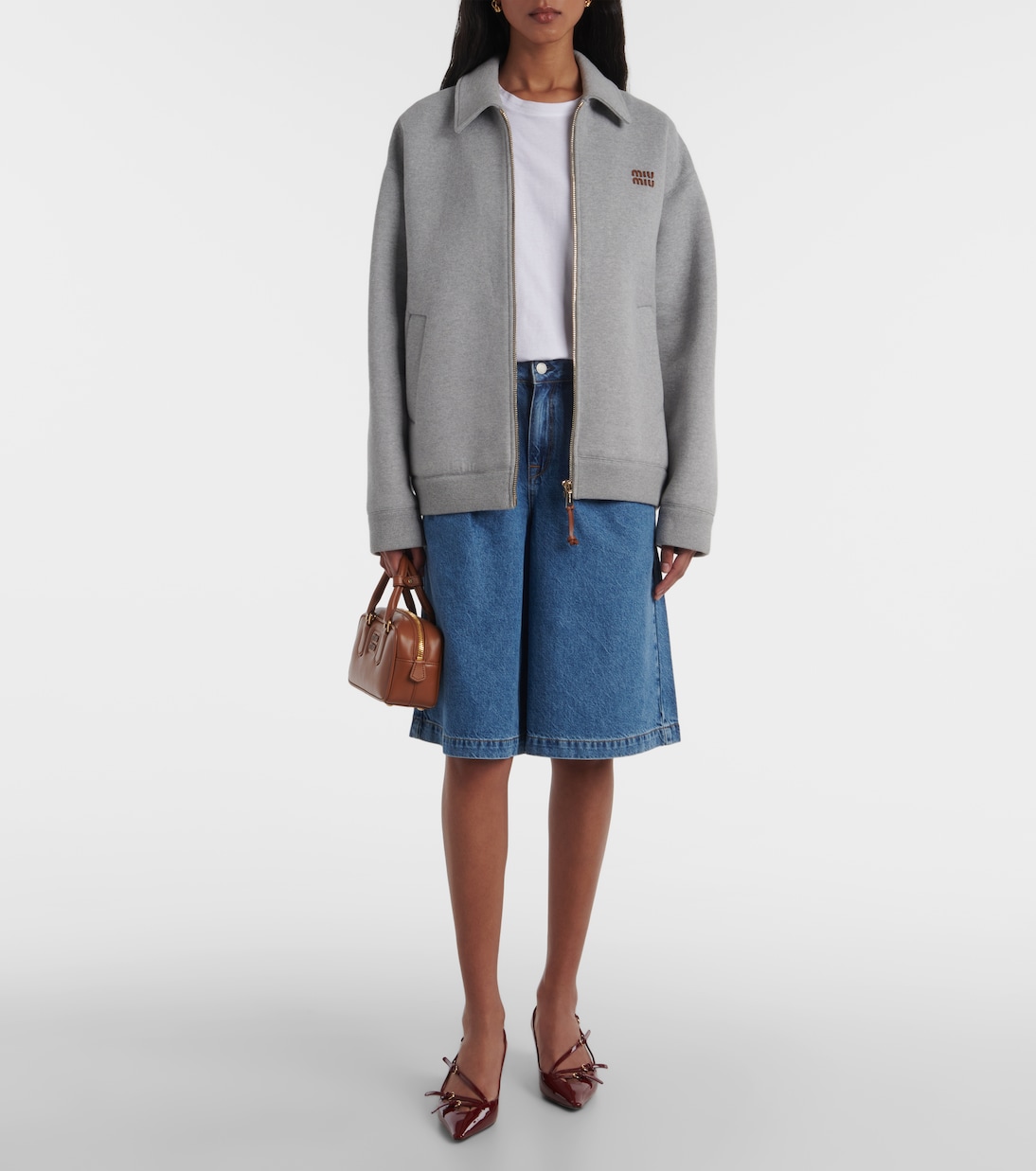 Shorts di jeans a gamba larga Gran Canaria a vita alta | AG Jeans