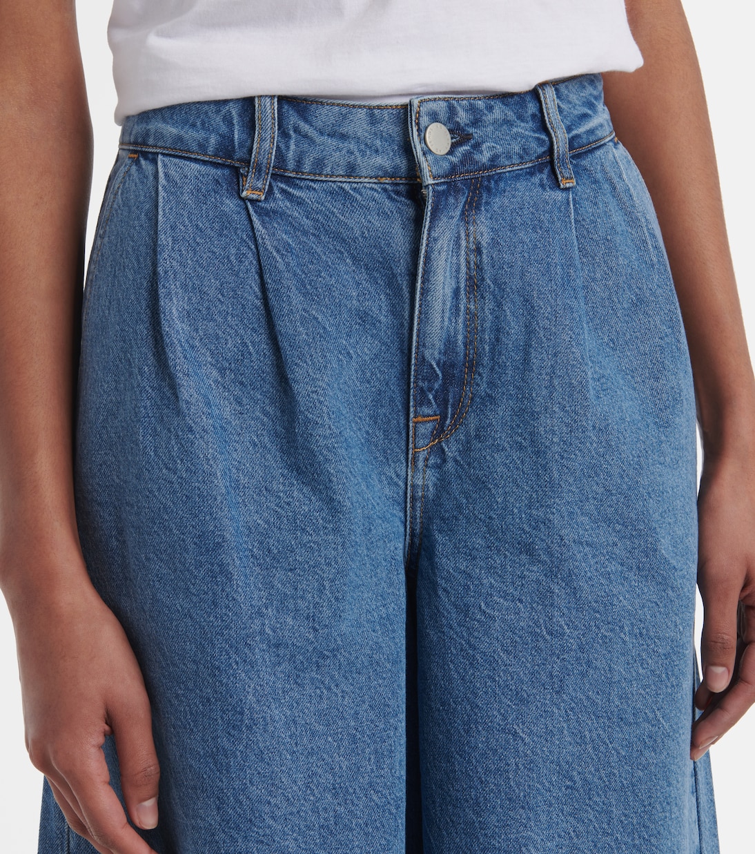 Shorts di jeans a gamba larga Gran Canaria a vita alta | AG Jeans