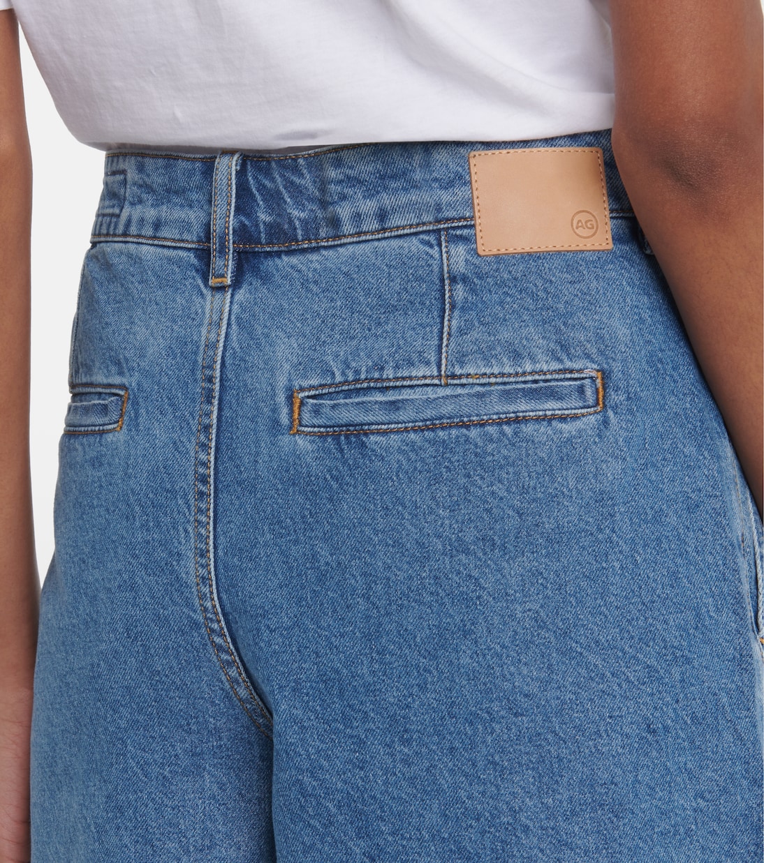 Shorts di jeans a gamba larga Gran Canaria a vita alta | AG Jeans