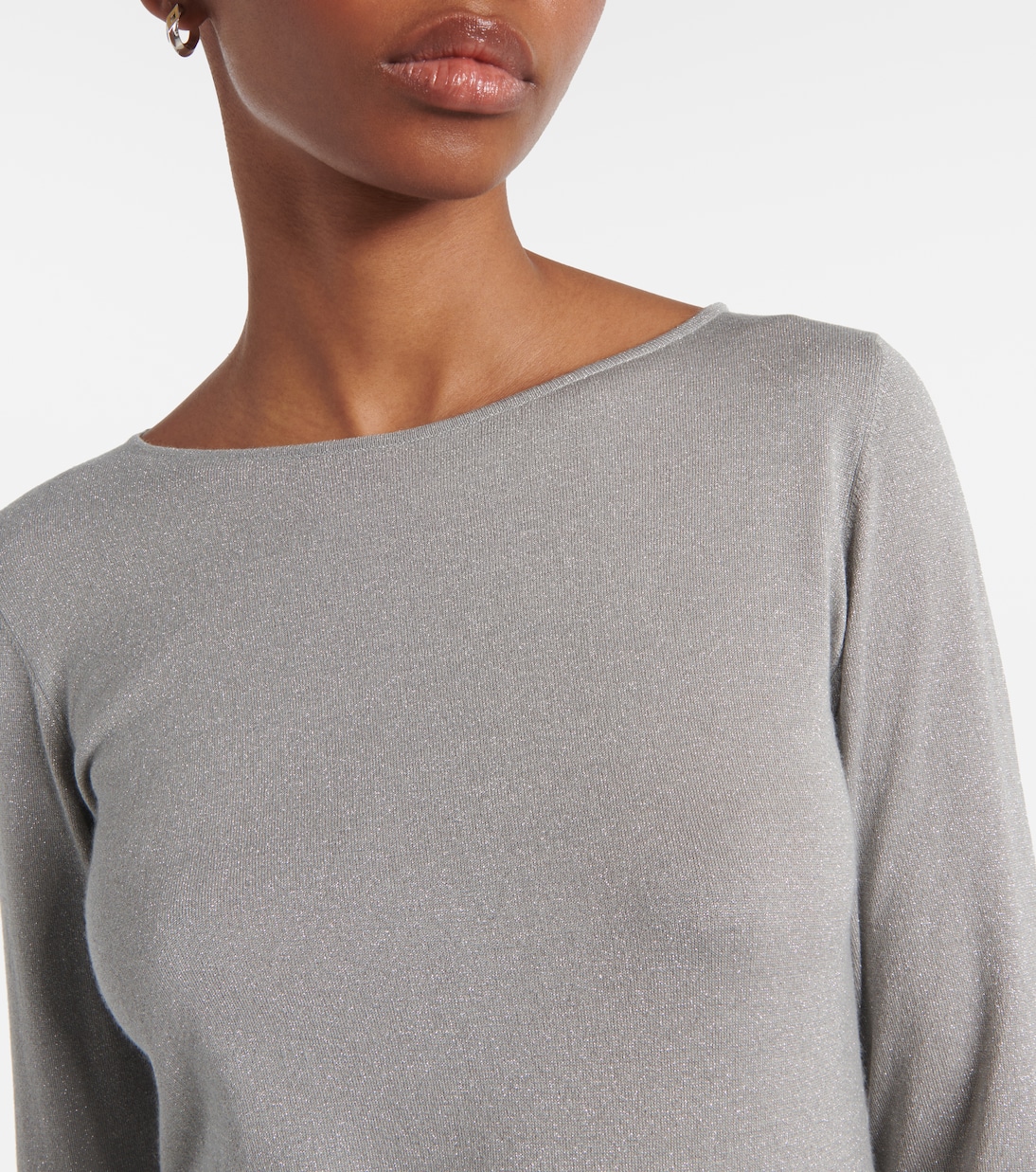 Sparkling cashmere and silk-blend sweater | Brunello Cucinelli