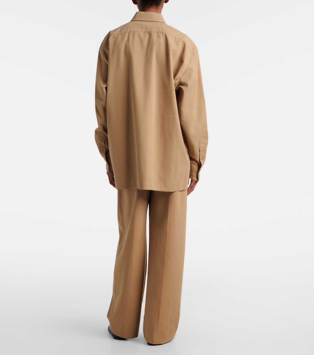 Alfidis cotton and cashmere wide-leg pants | The Row