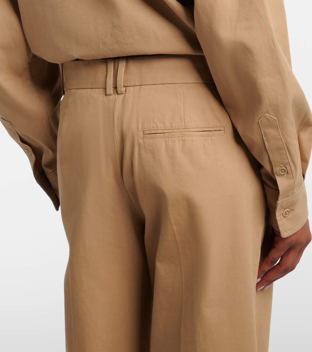 Alfidis cotton and cashmere wide-leg pants | The Row