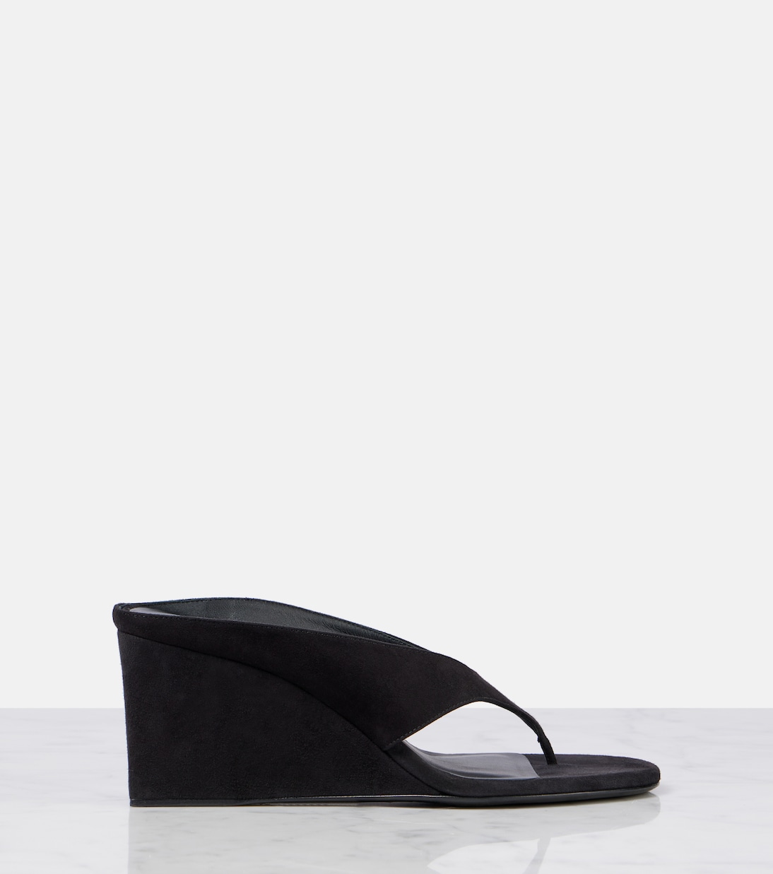 Cube 75 suede wedge thong sandals | Alaïa
