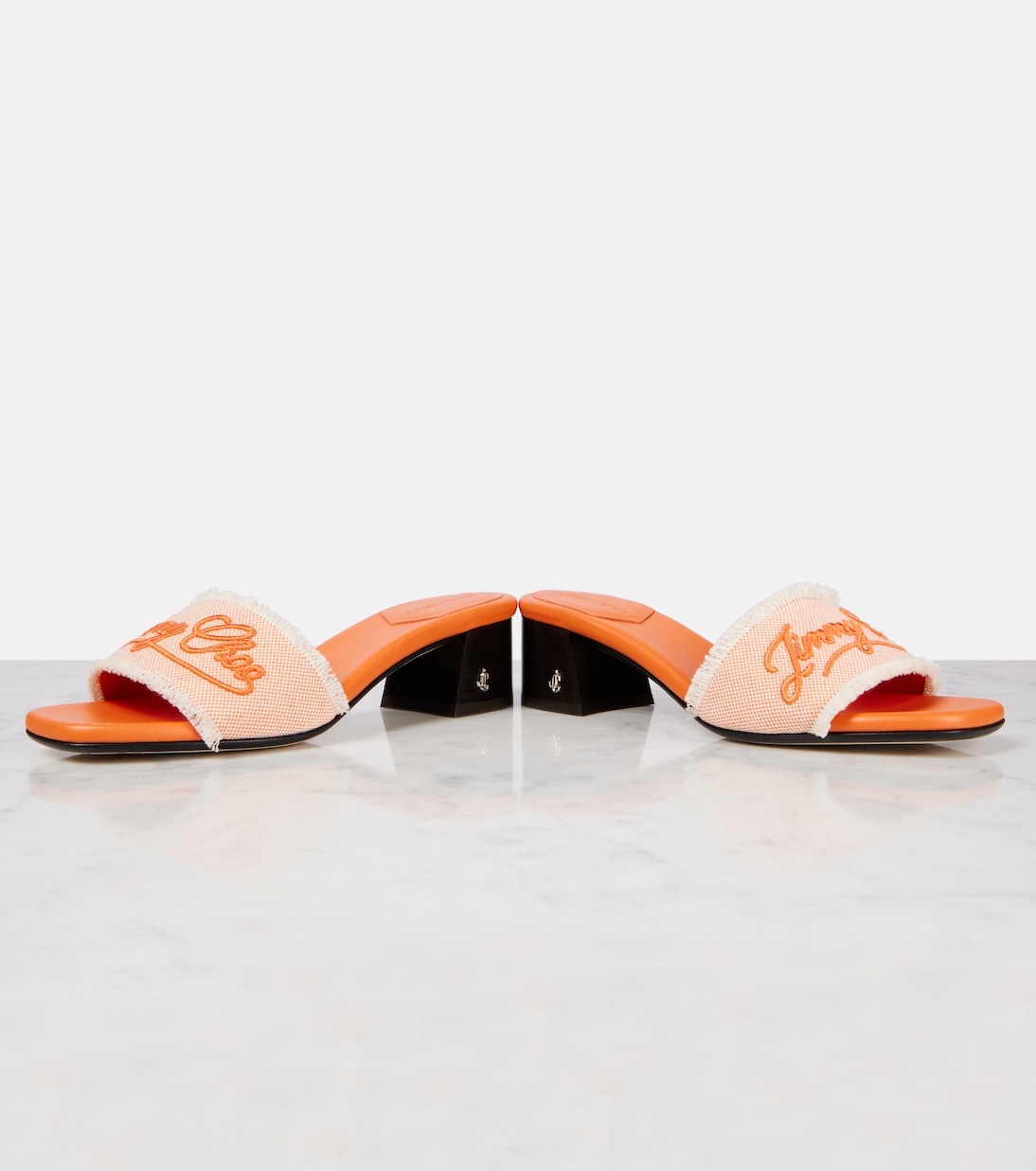 Joa 45 embroidered canvas mules | Jimmy Choo