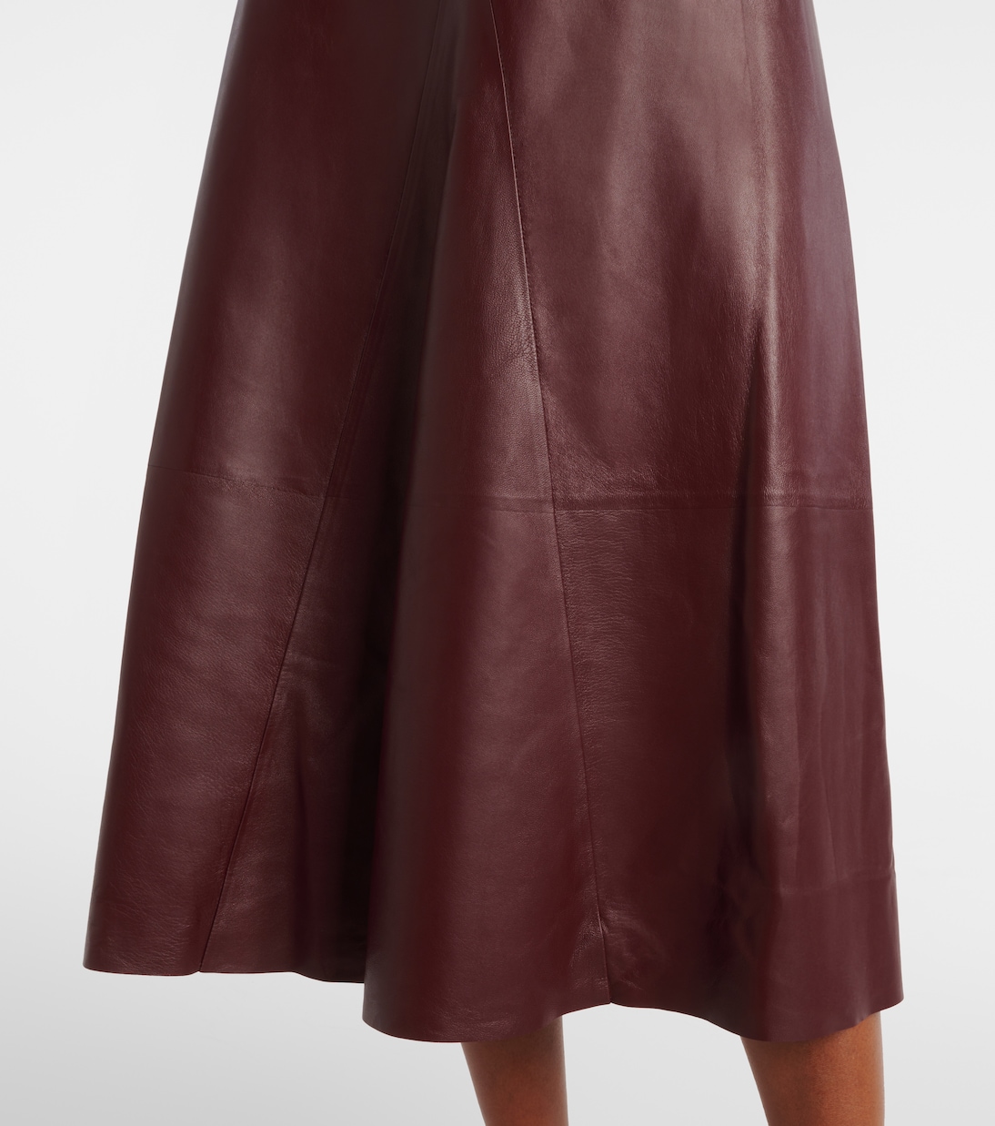 Jupe midi en cuir | Fforme