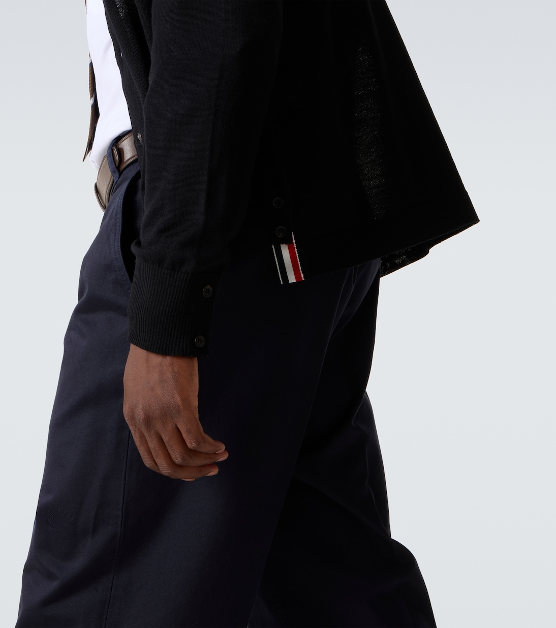 RWB Stripe virgin wool cardigan | Thom Browne