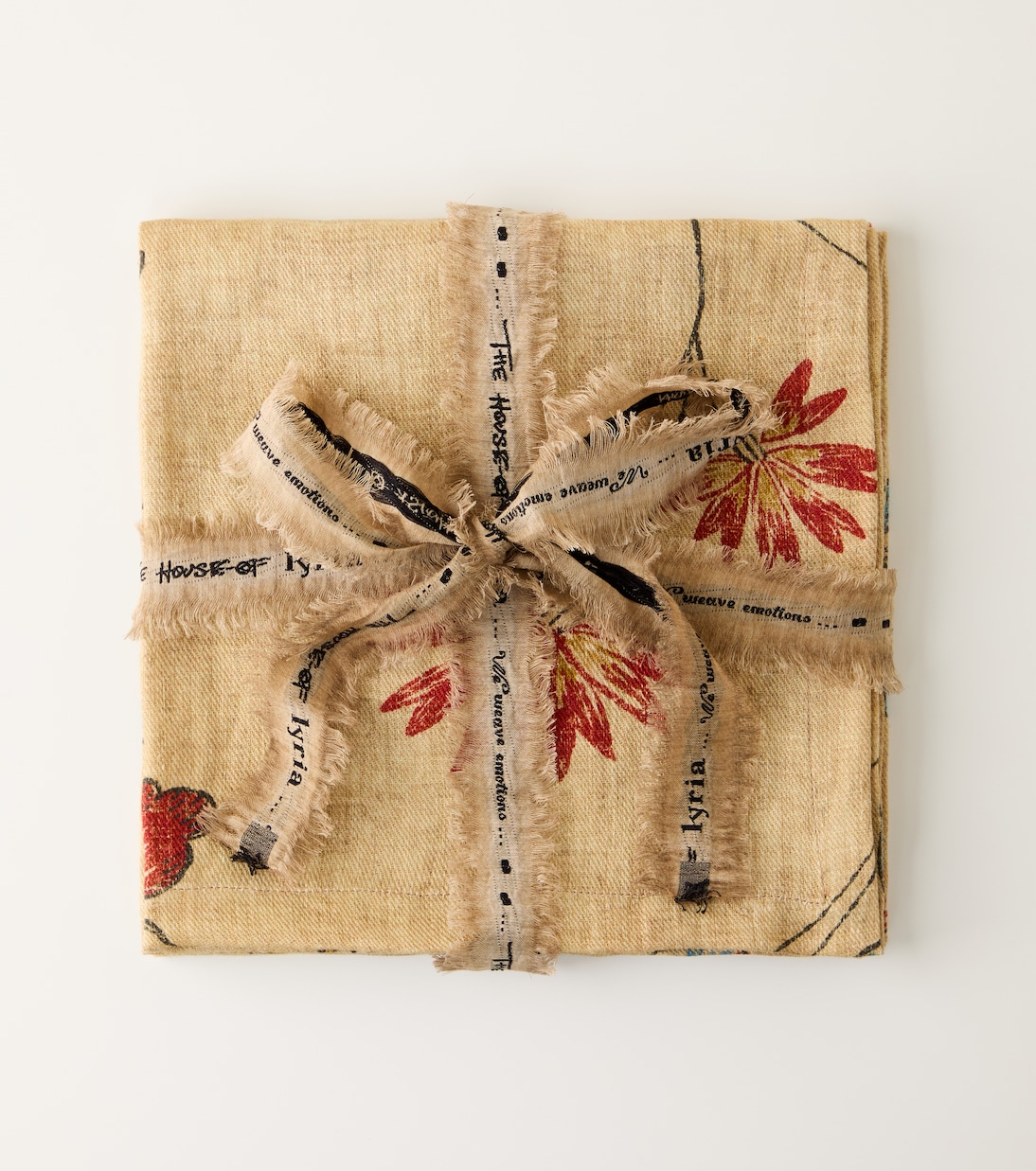 Diomma set of 2 floral linen napkins | The House of Lyria