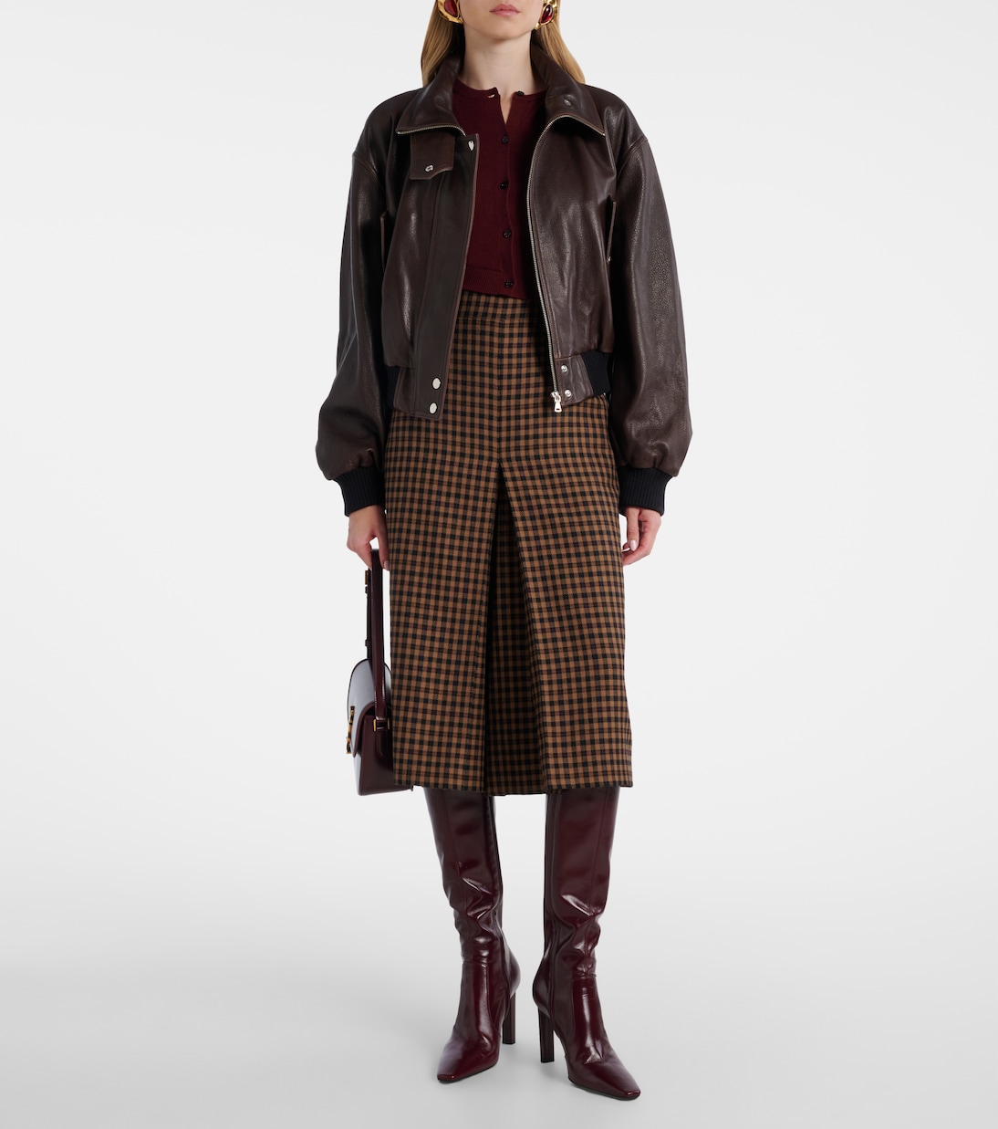 Briar leather bomber jacket | Nour Hammour