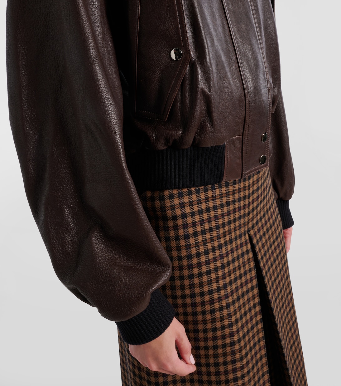 Briar leather bomber jacket | Nour Hammour