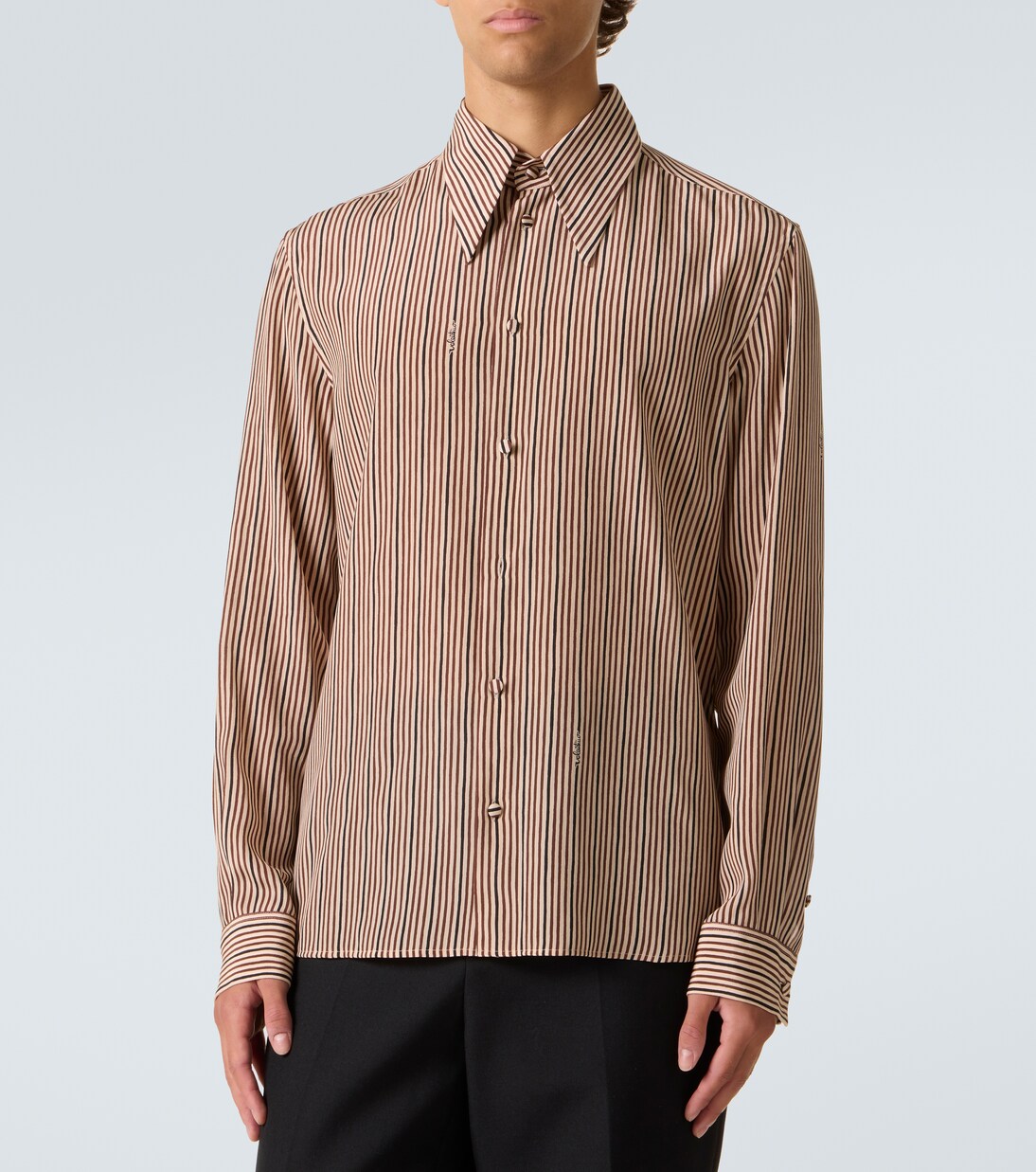 Striped silk shirt | Valentino