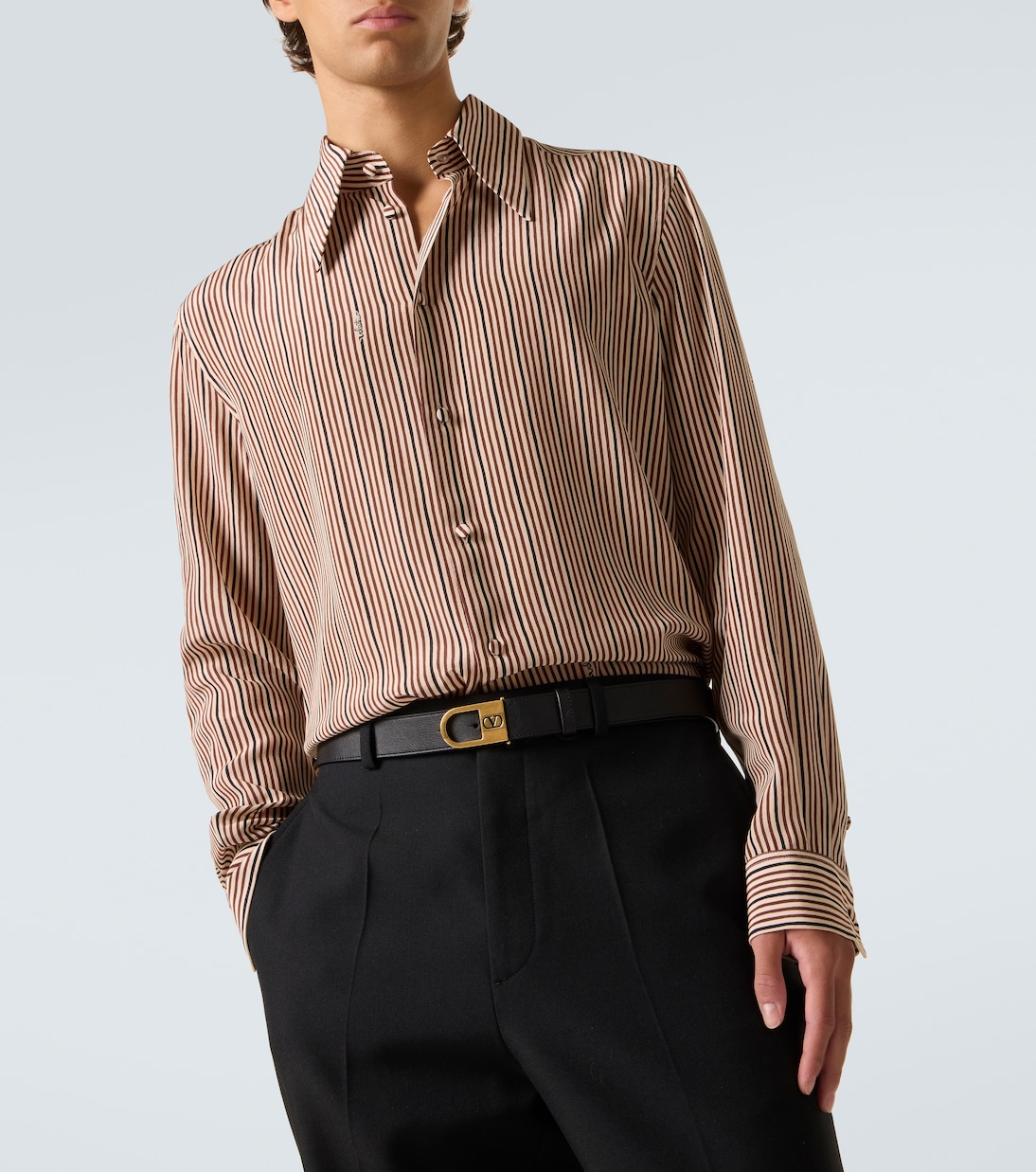 Striped silk shirt | Valentino