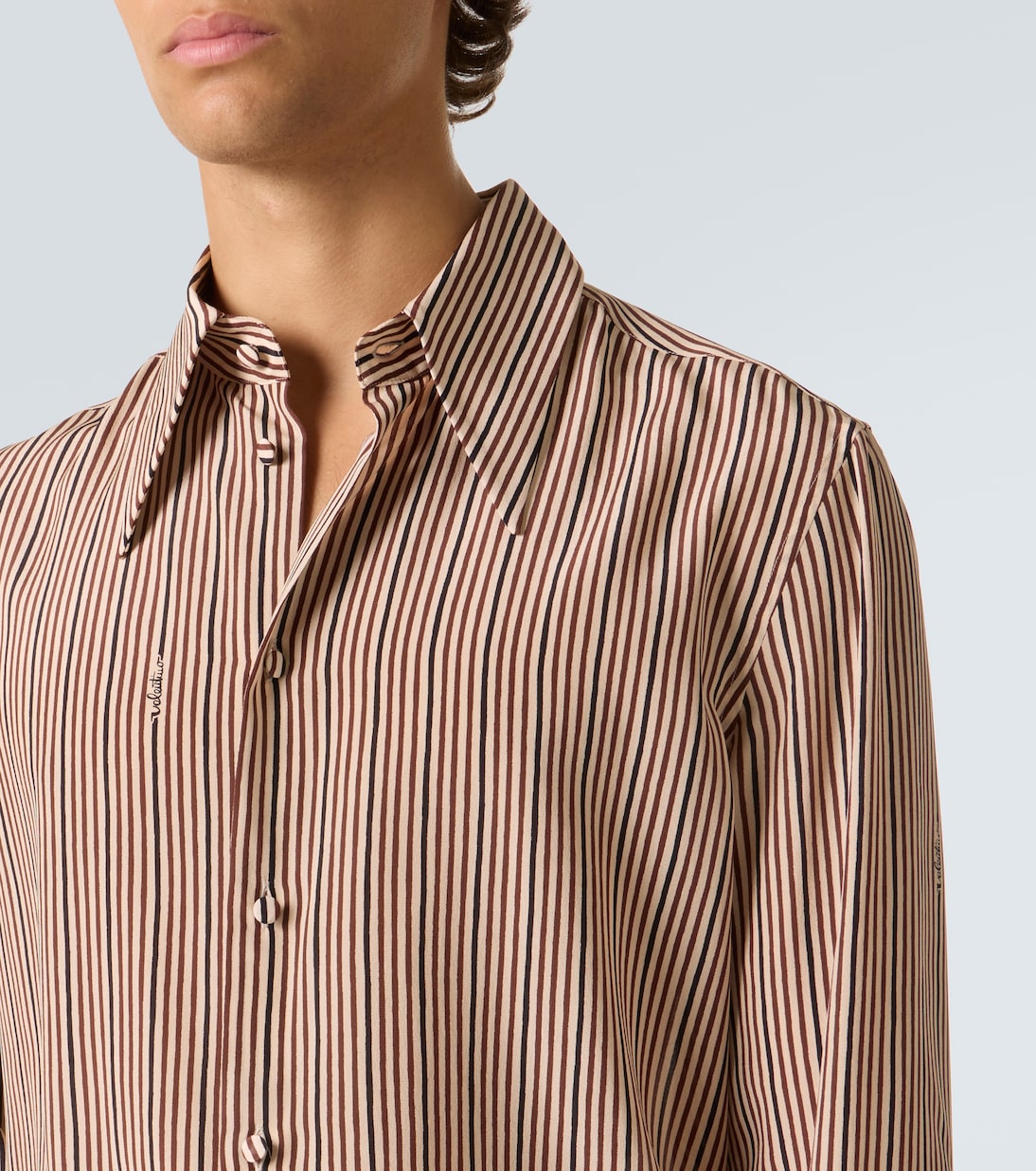 Striped silk shirt | Valentino