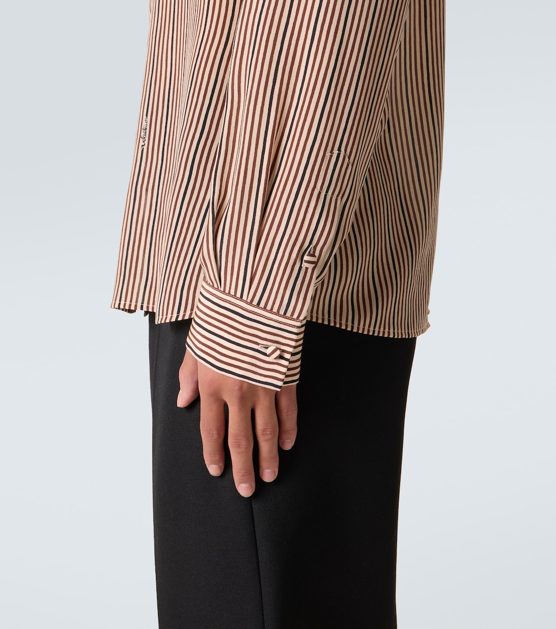 Striped silk shirt | Valentino