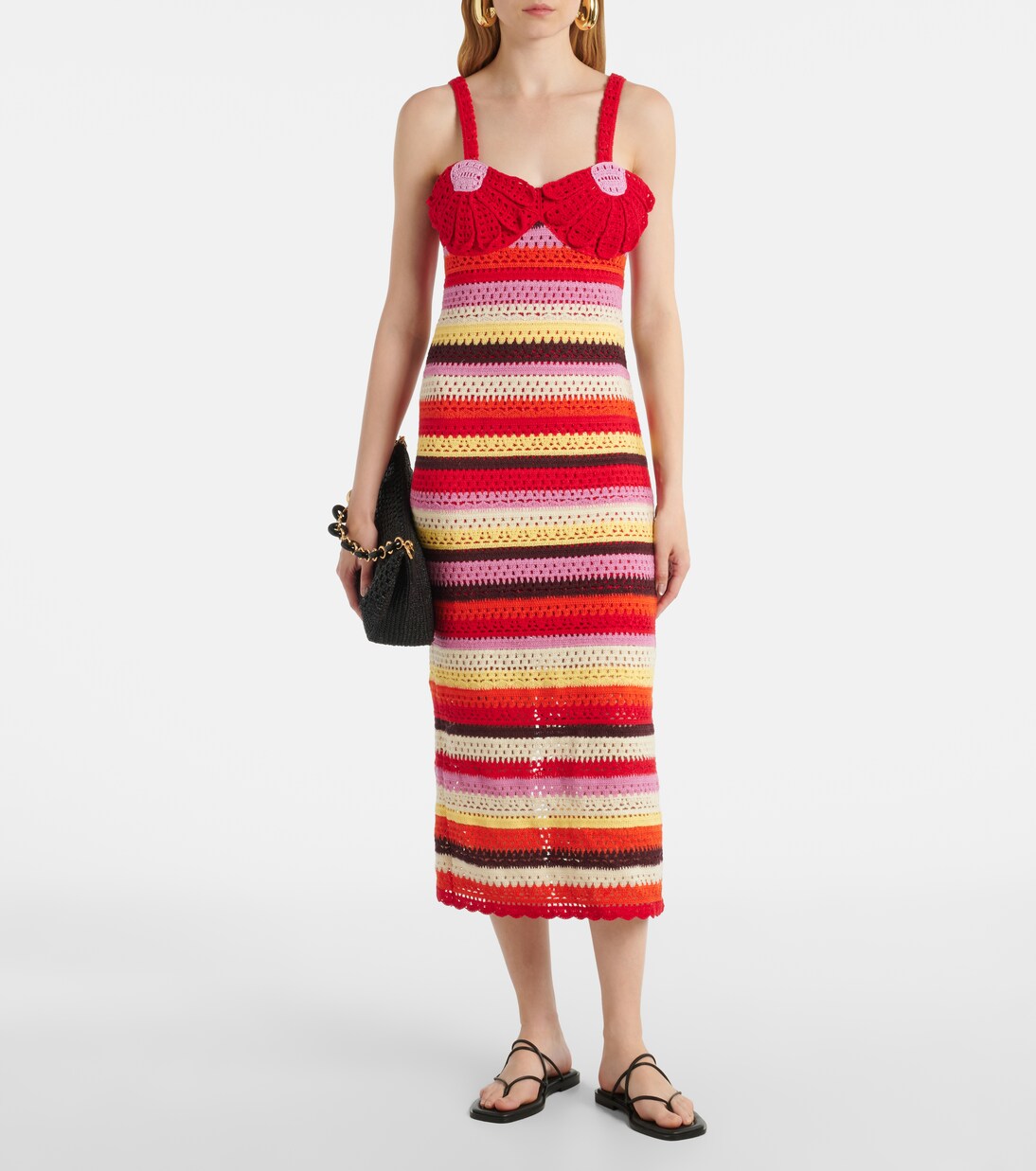 Striped crochet midi dress | Farm Rio