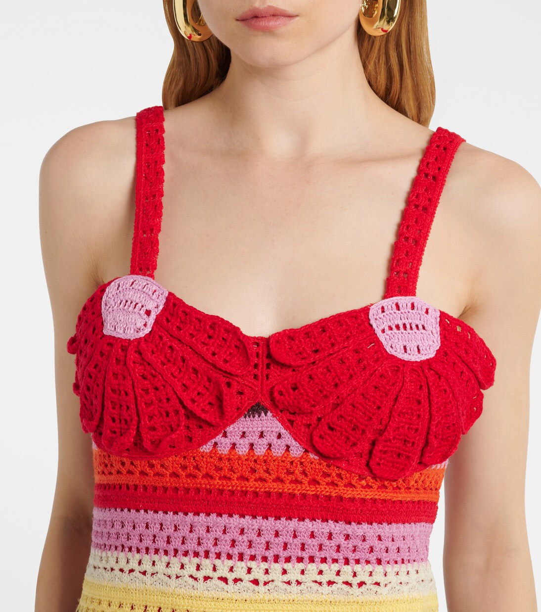 Striped crochet midi dress | Farm Rio