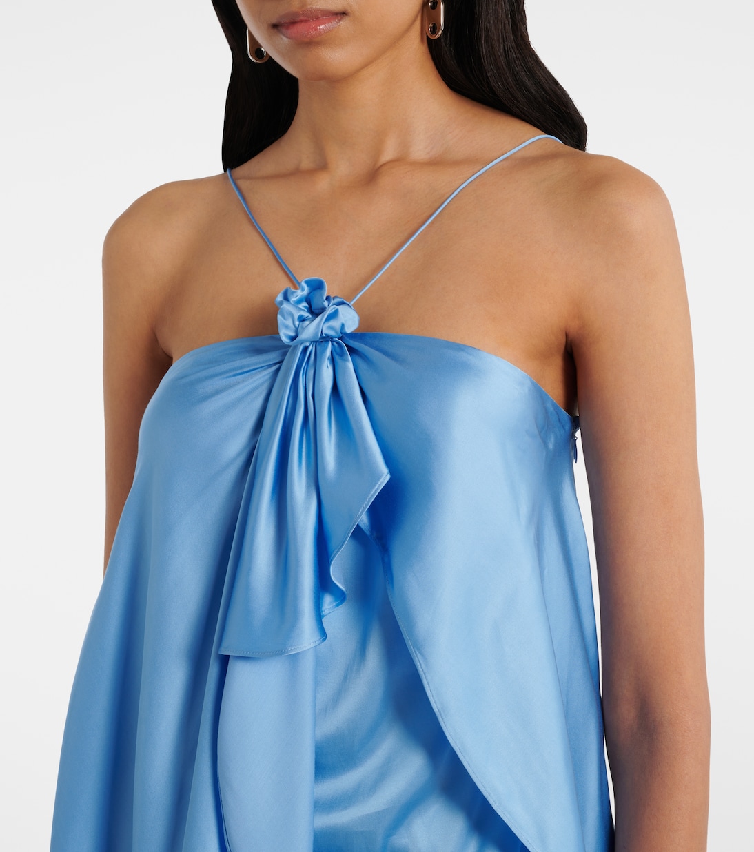 Top de satén con cuello halter | Acne Studios