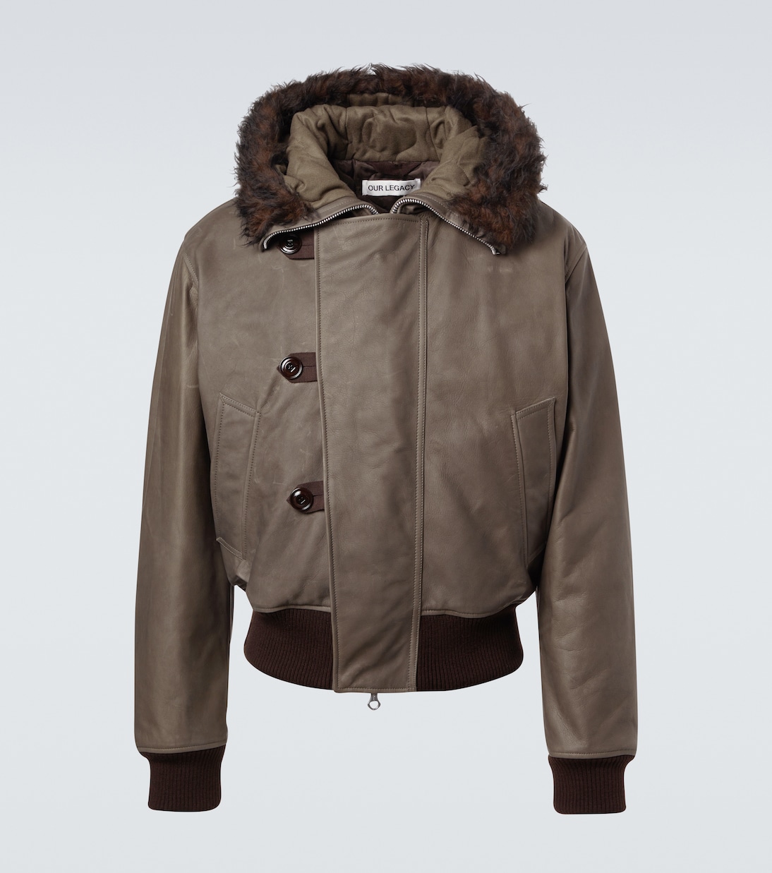 Giacca Compel in pelle con shearling | Our Legacy