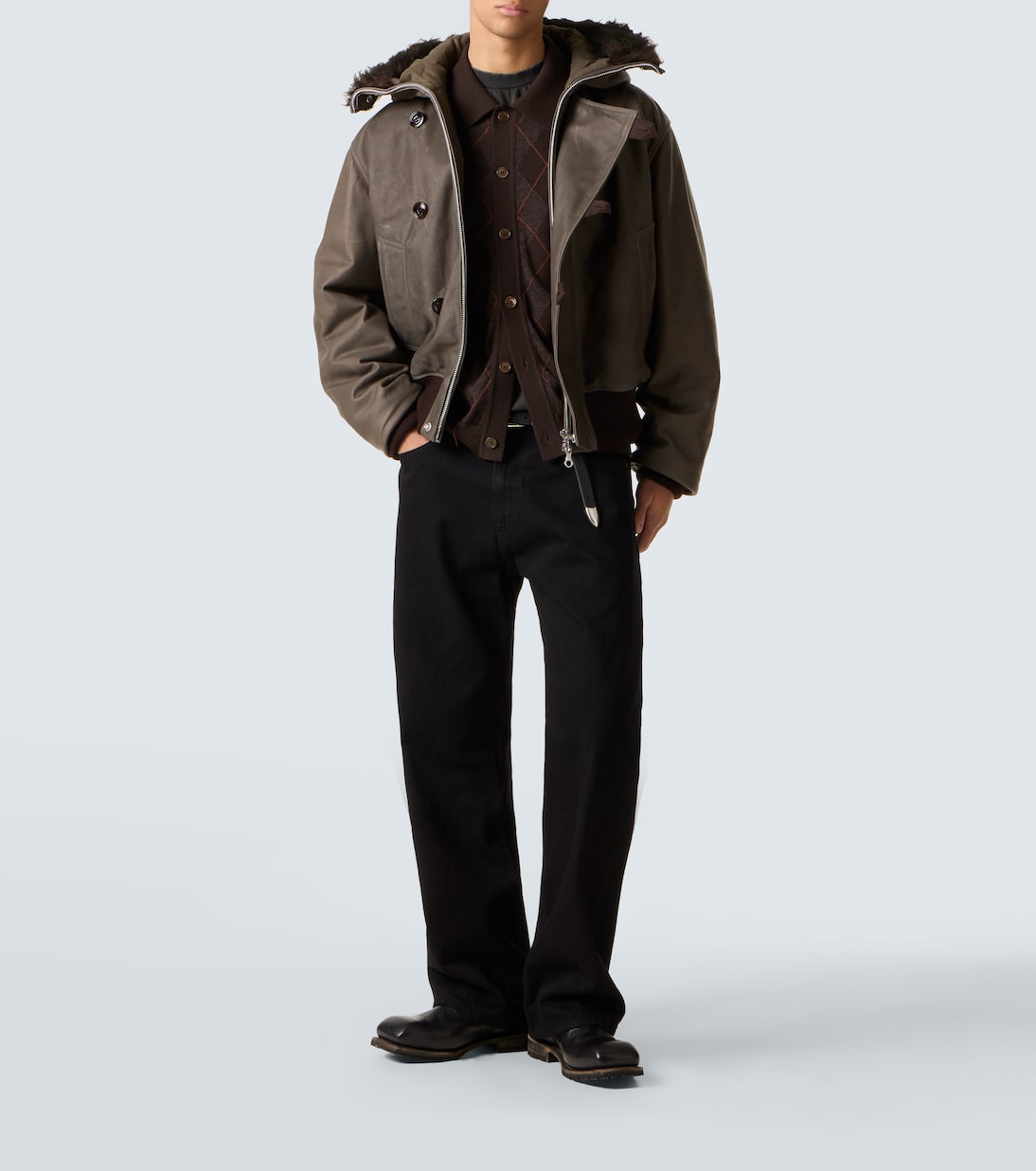 Giacca Compel in pelle con shearling | Our Legacy