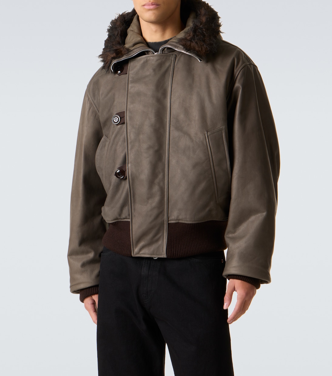 Giacca Compel in pelle con shearling | Our Legacy